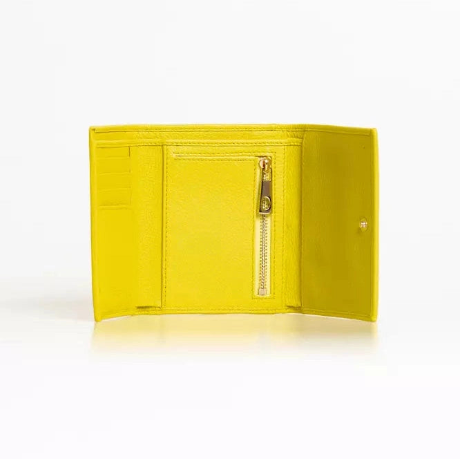 Yellow Leather Women Wallet