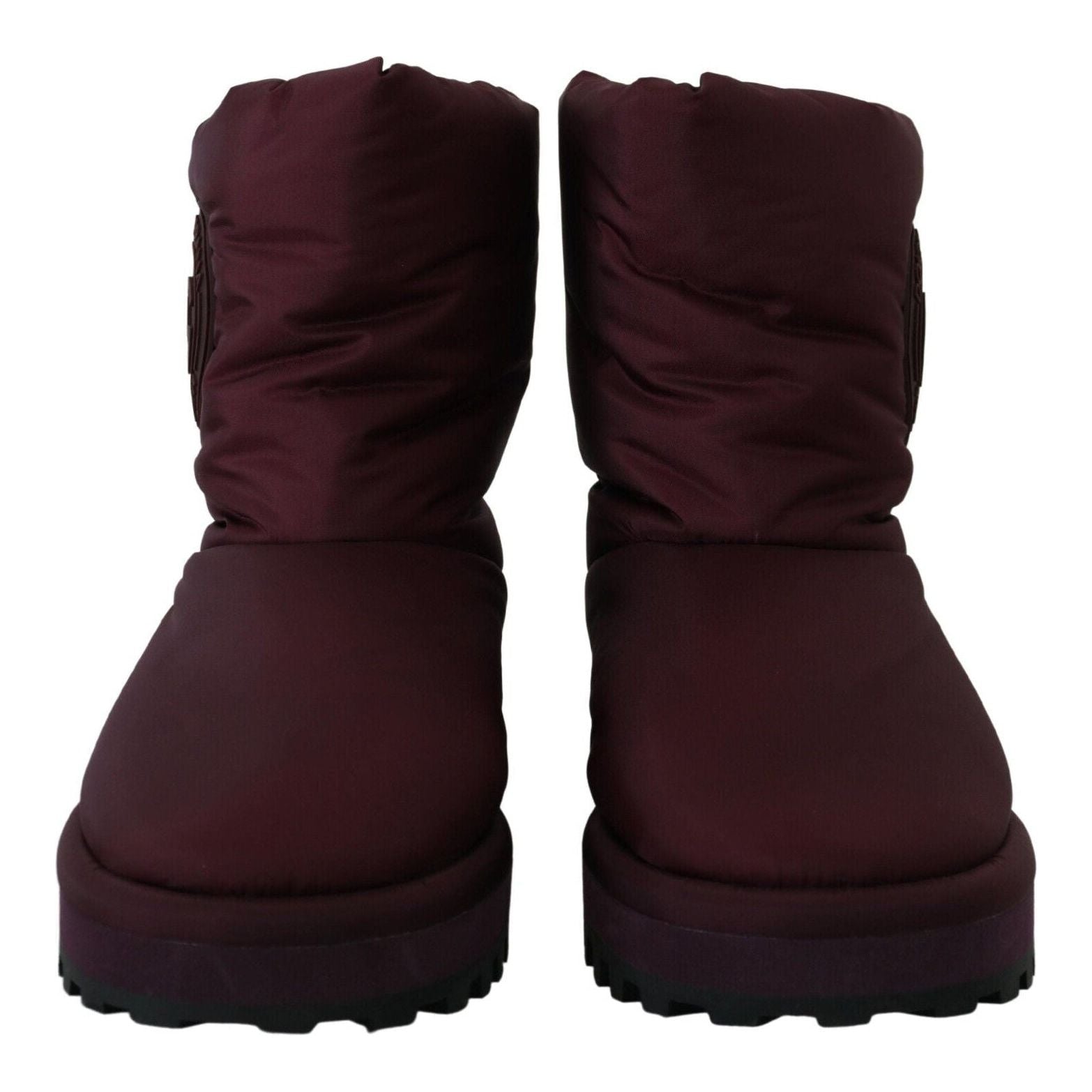 Elegant Bordeaux Mid Calf Boots