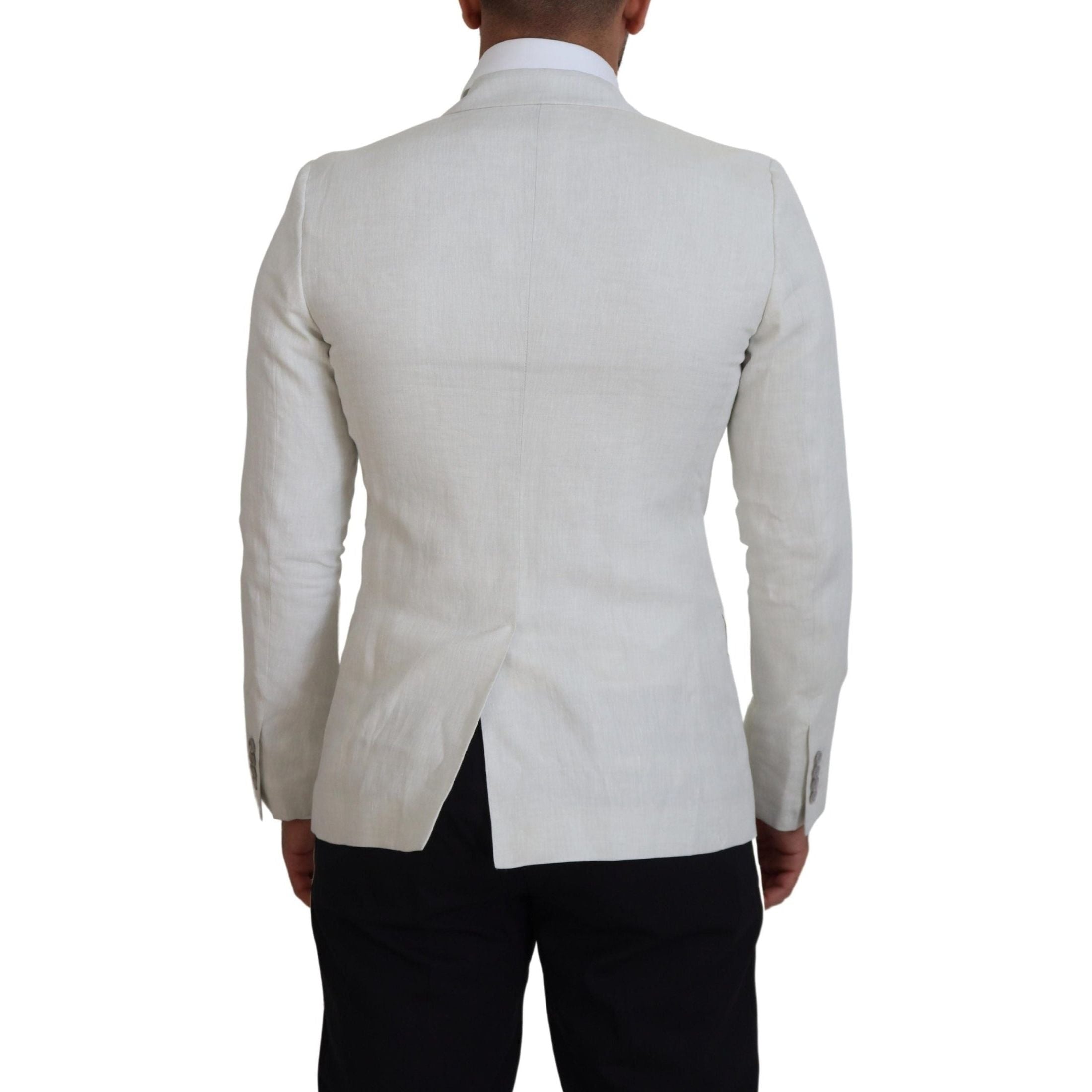 Elegant White Sicilia Single Breasted Blazer