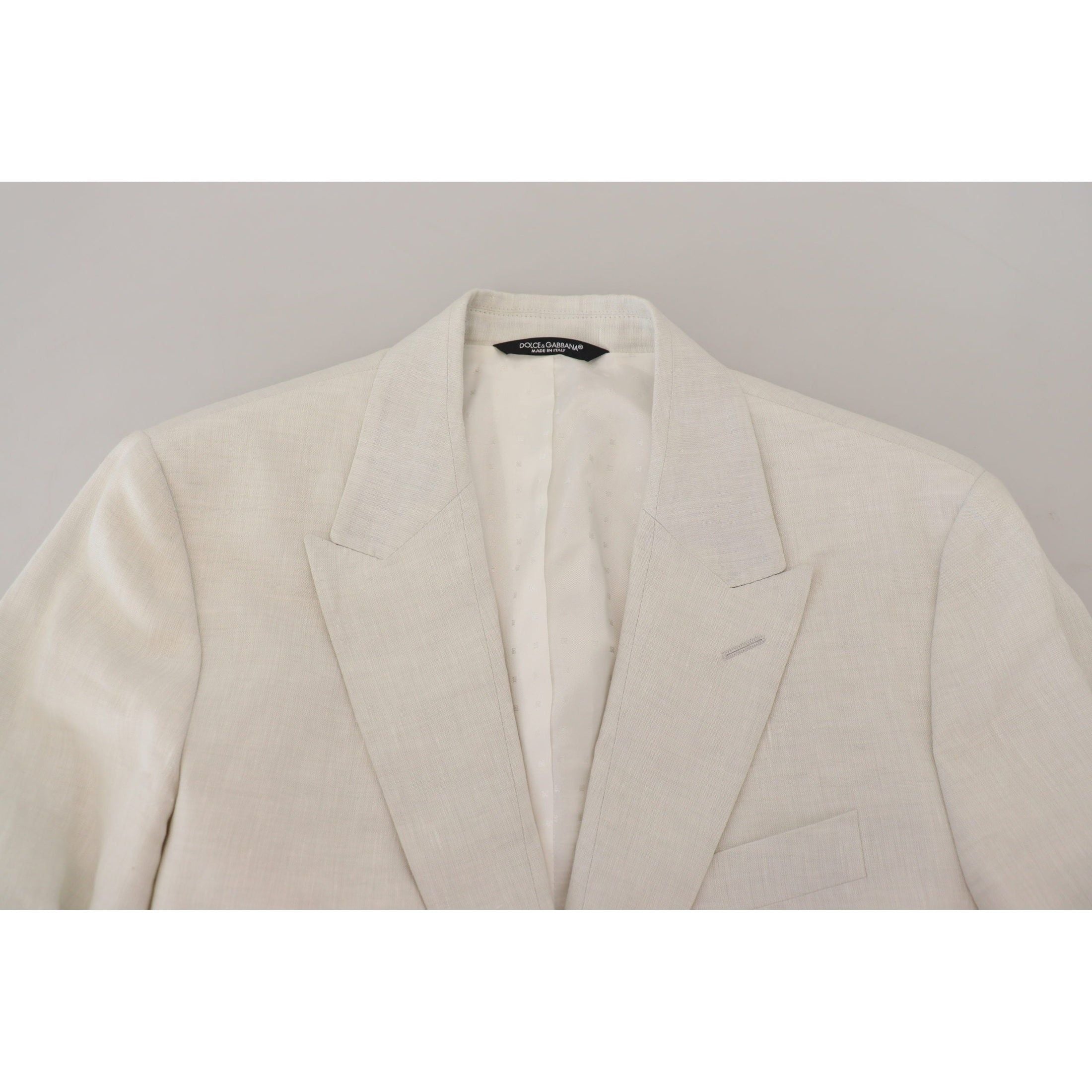 Elegant White Sicilia Single Breasted Blazer