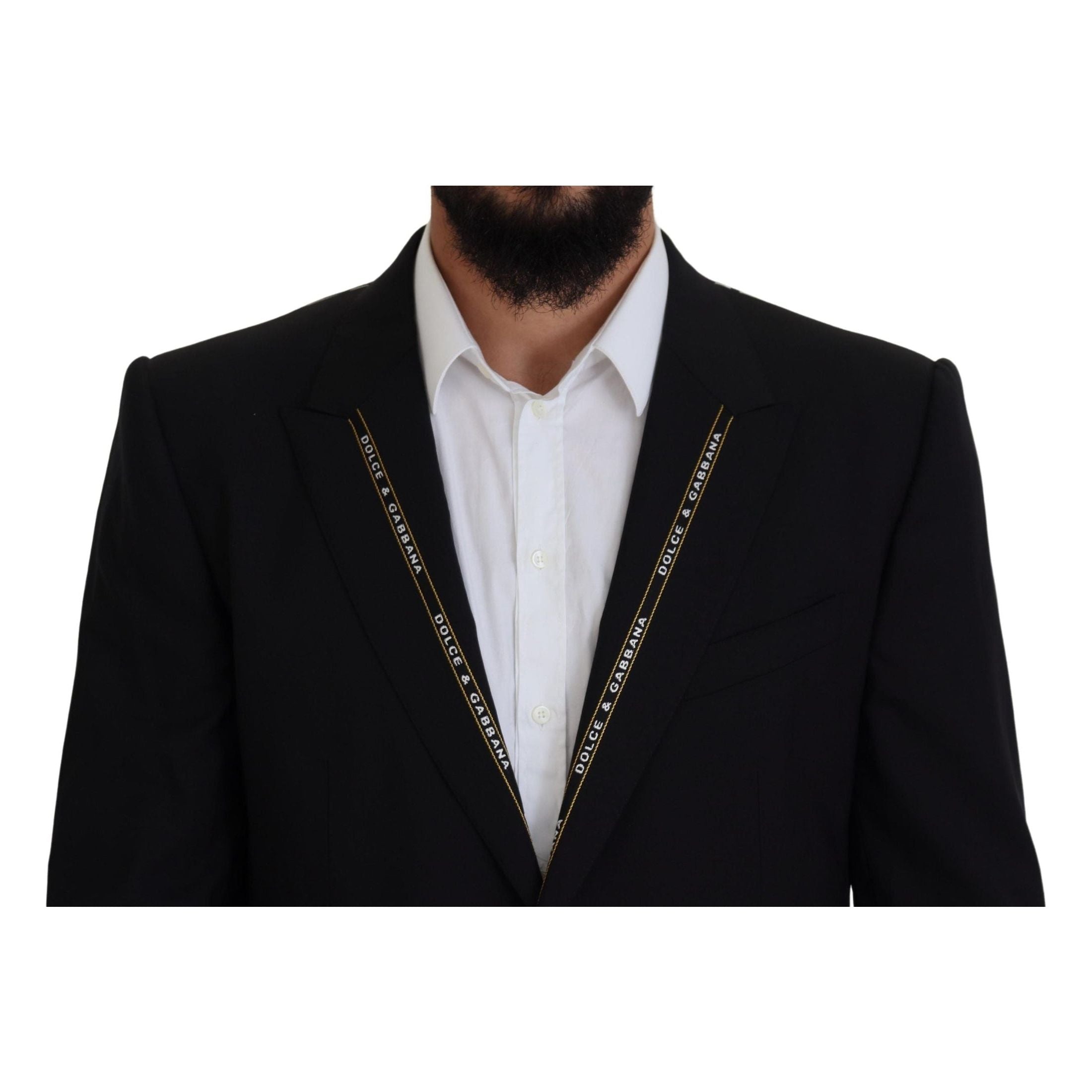 Sicilian Style Black Single Breasted Blazer