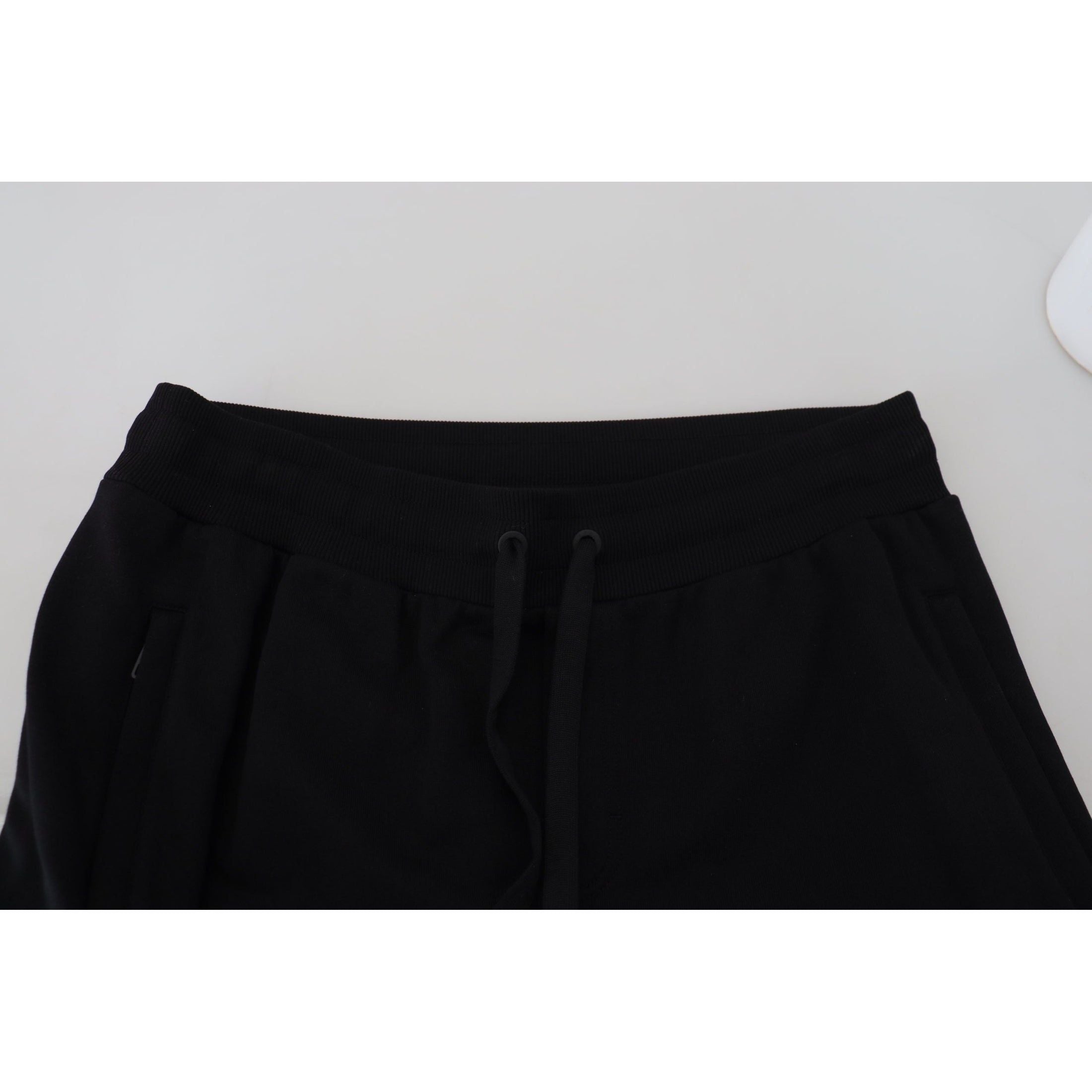 Elegant Black Cotton Jogger Pants