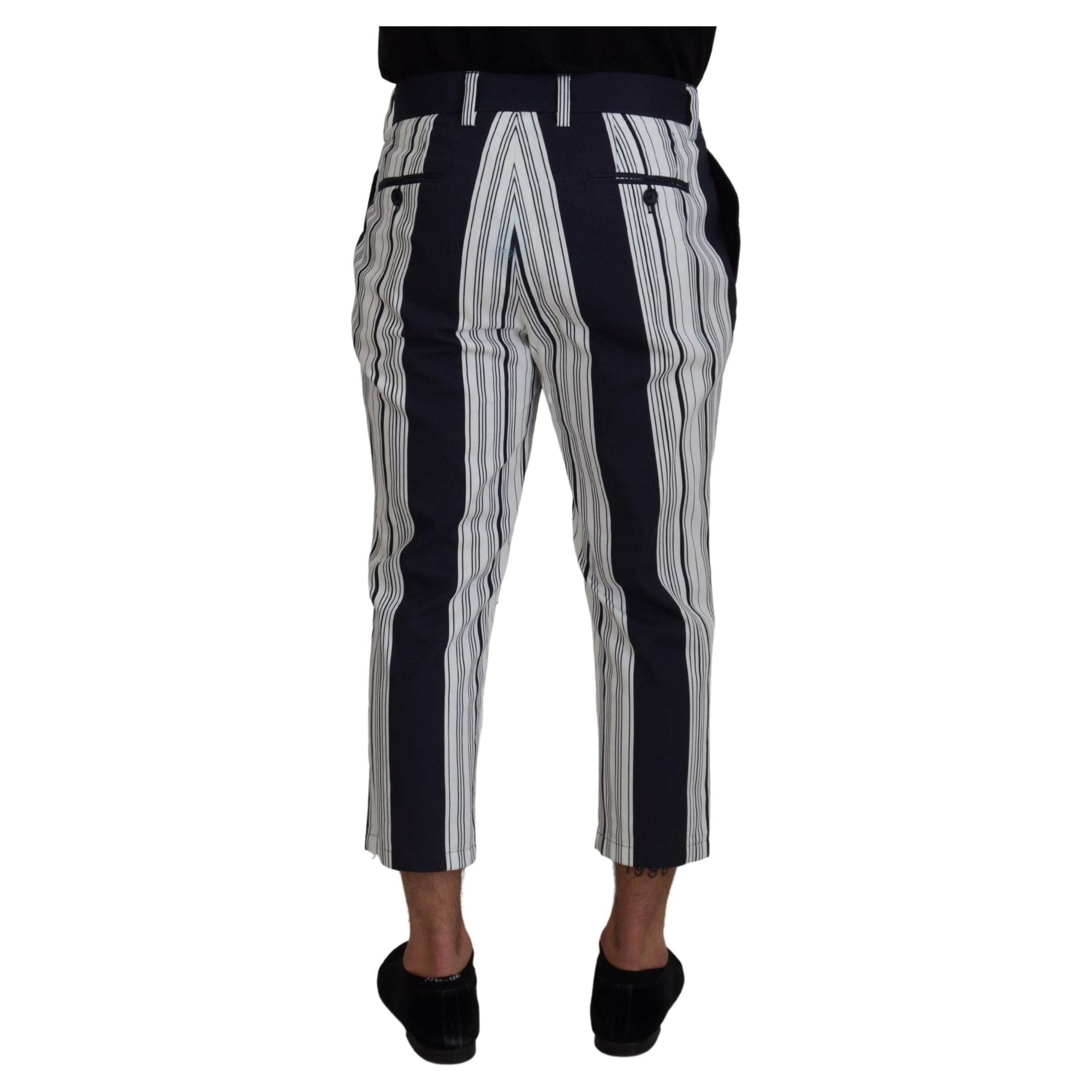 Elegant Striped Cotton Pants for Men