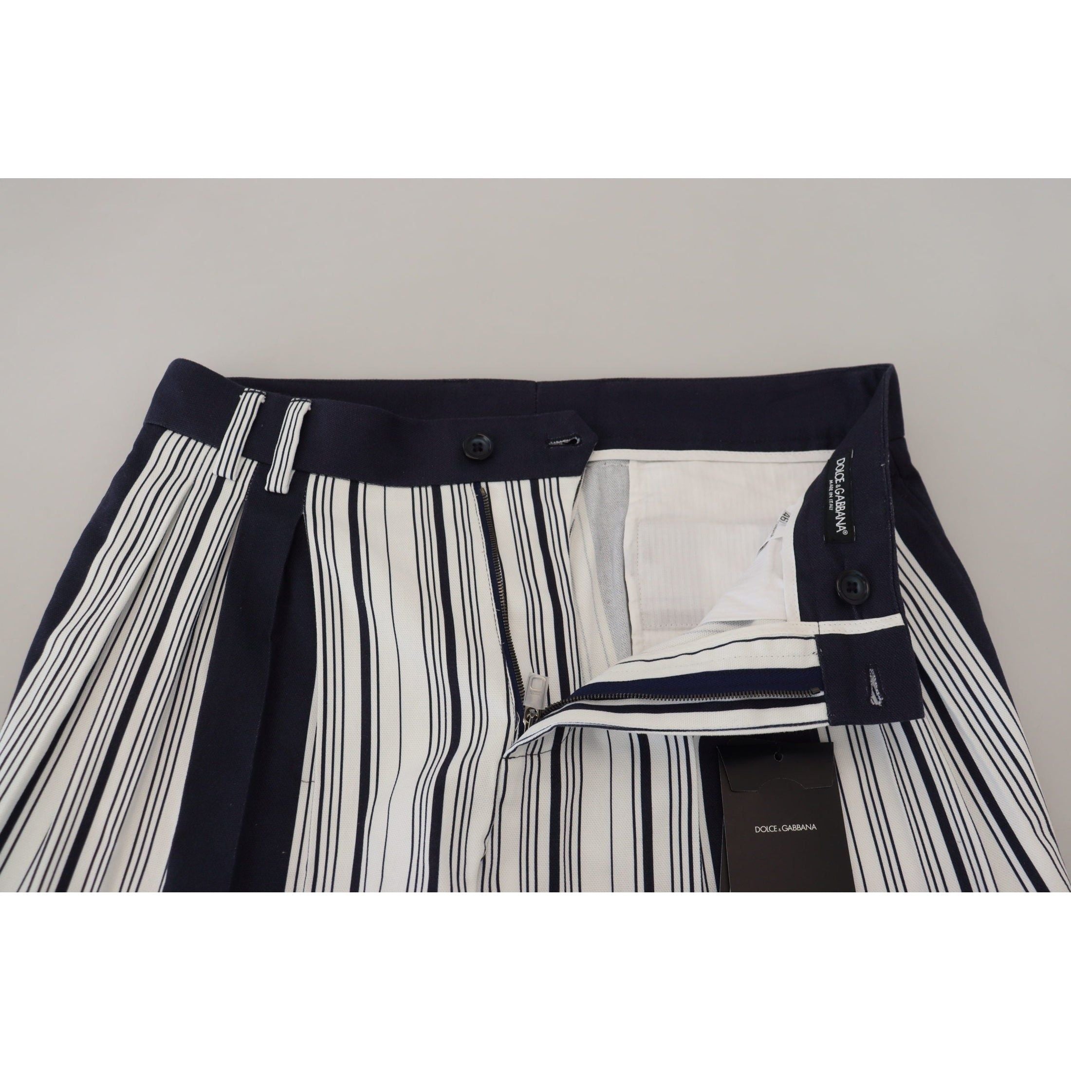 Elegant Striped Cotton Pants for Men