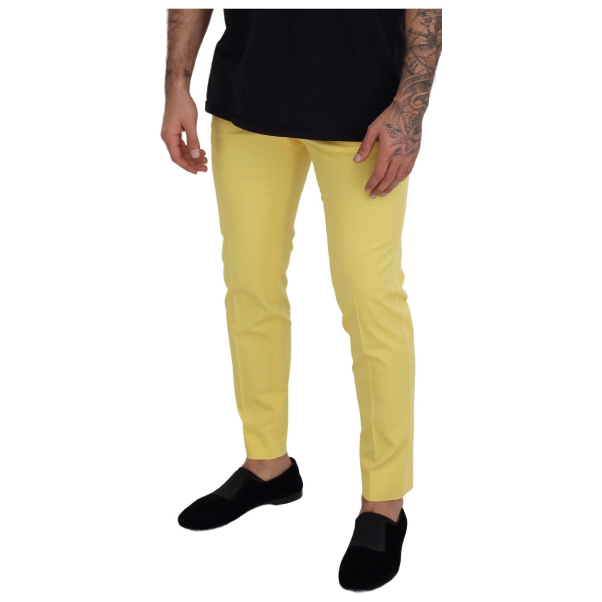 Sun-Kissed Yellow Cotton Trousers