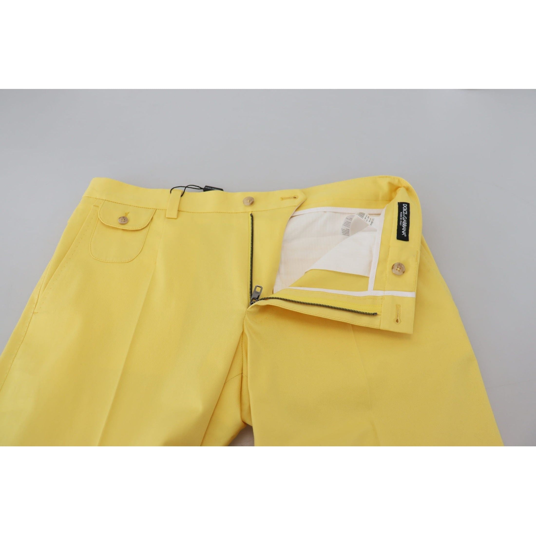 Sun-Kissed Yellow Cotton Trousers