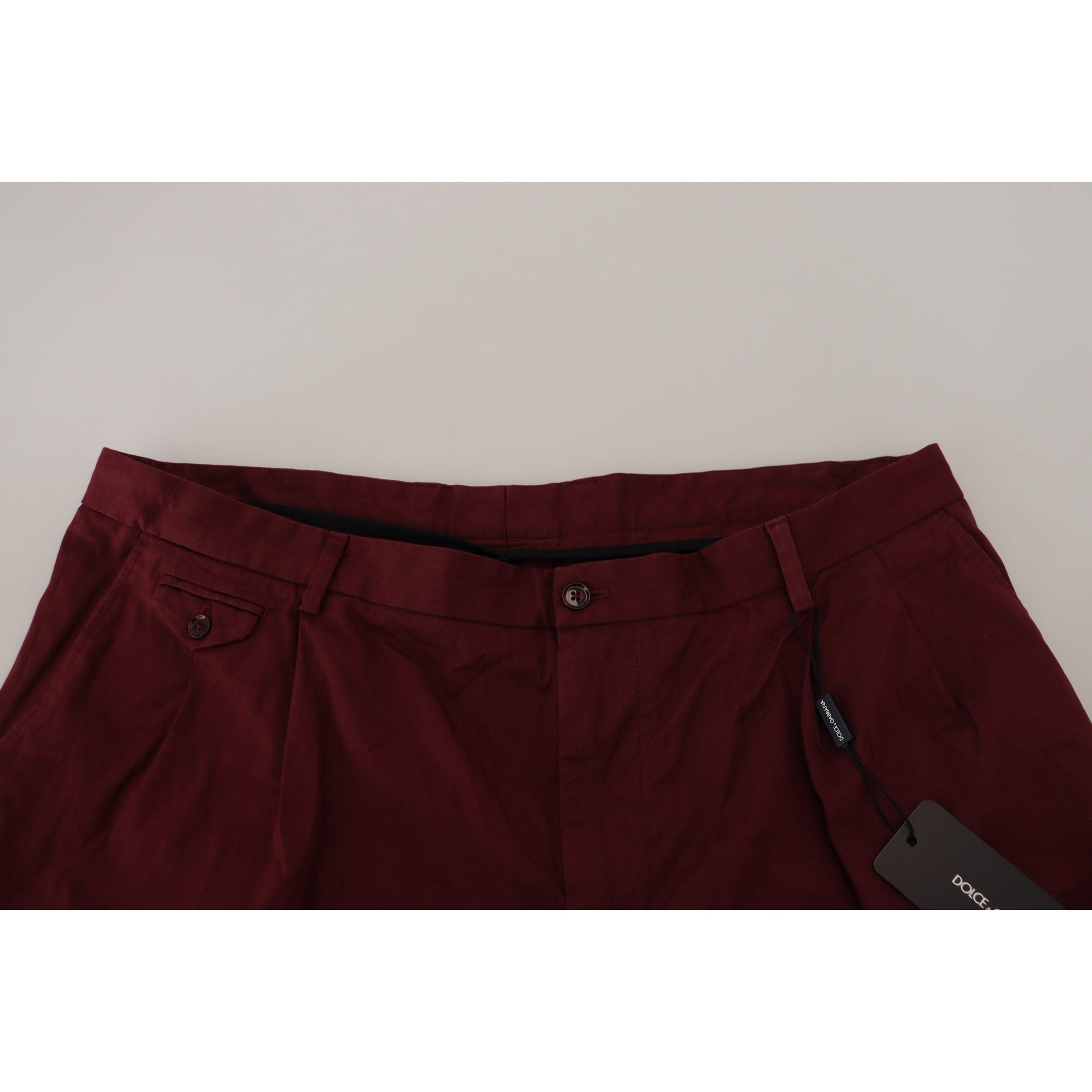 Elegant Maroon Cotton Blend Shorts