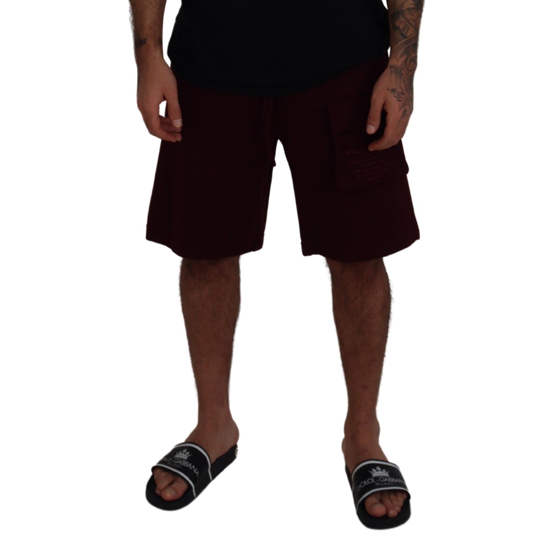 Elegant Maroon Tailored Shorts