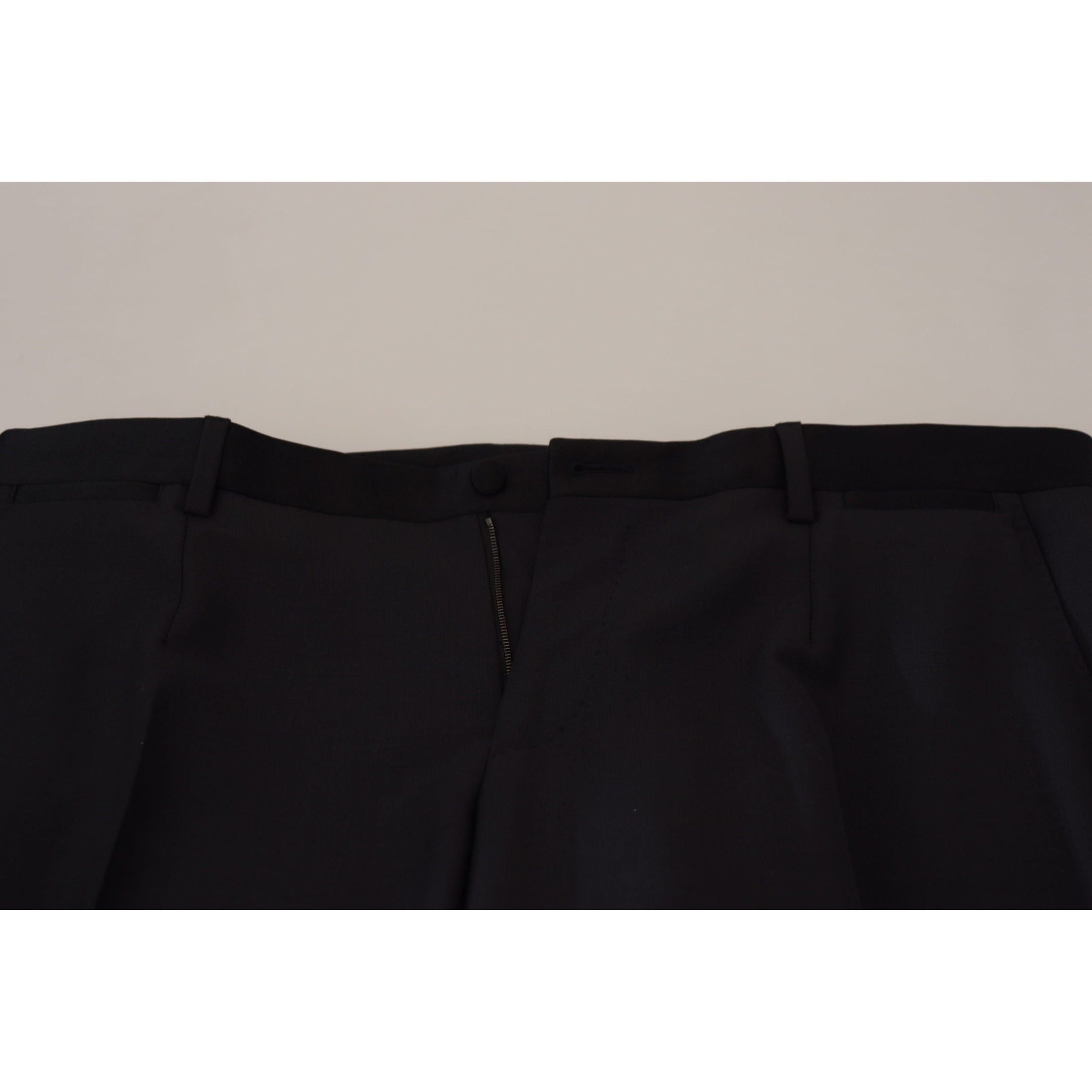 Elegant Black Wool Blend Trousers