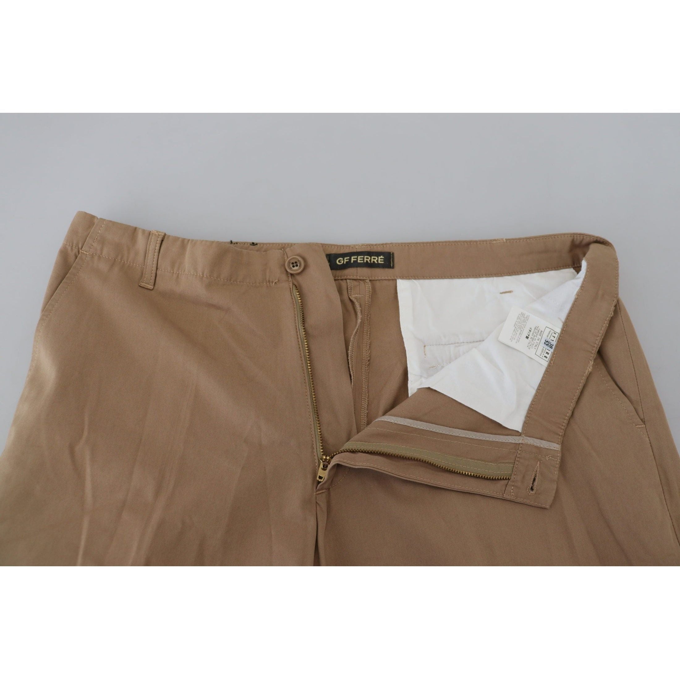 Elegant Brown Straight Fit Chinos