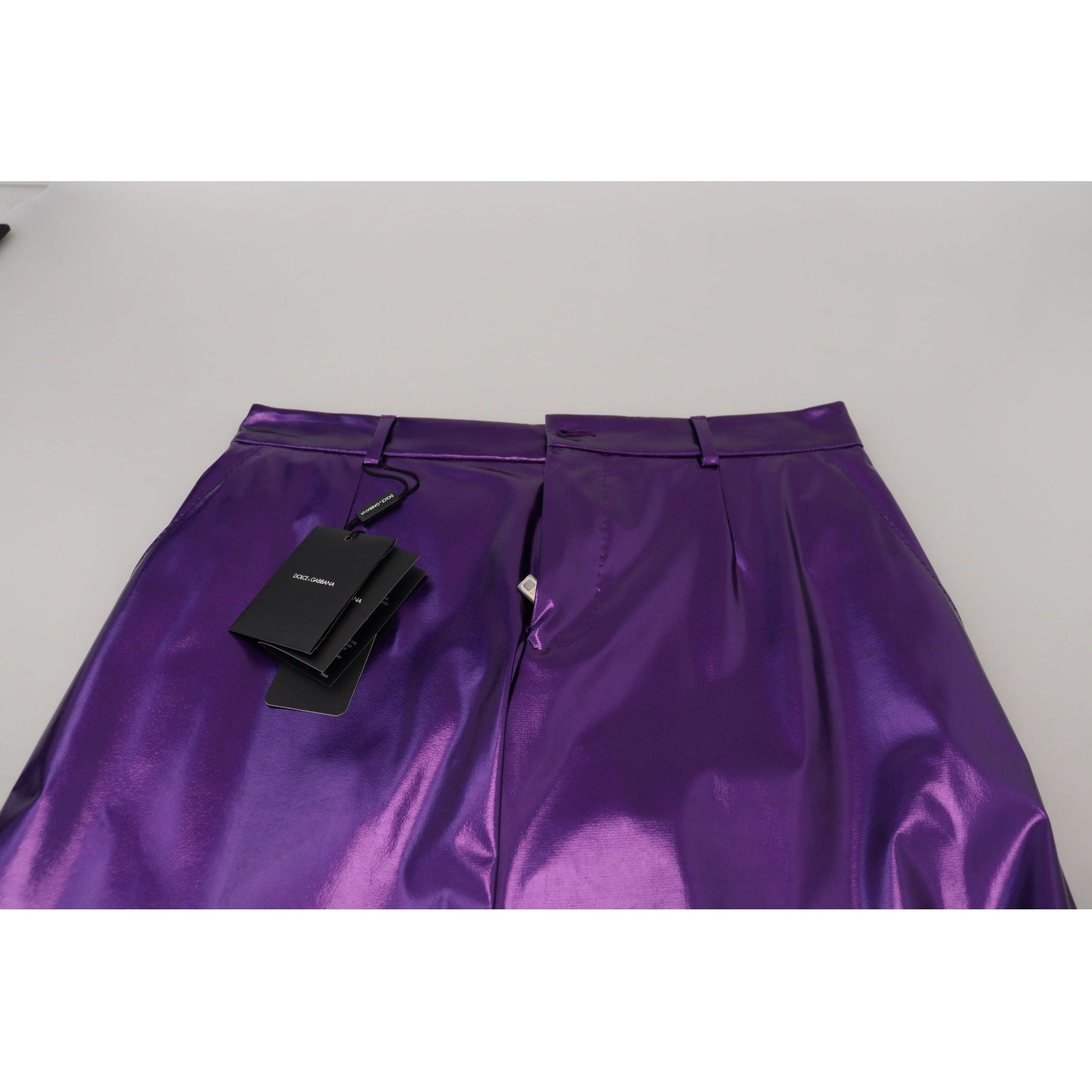 Elegant Shining Purple Straight Fit Pants