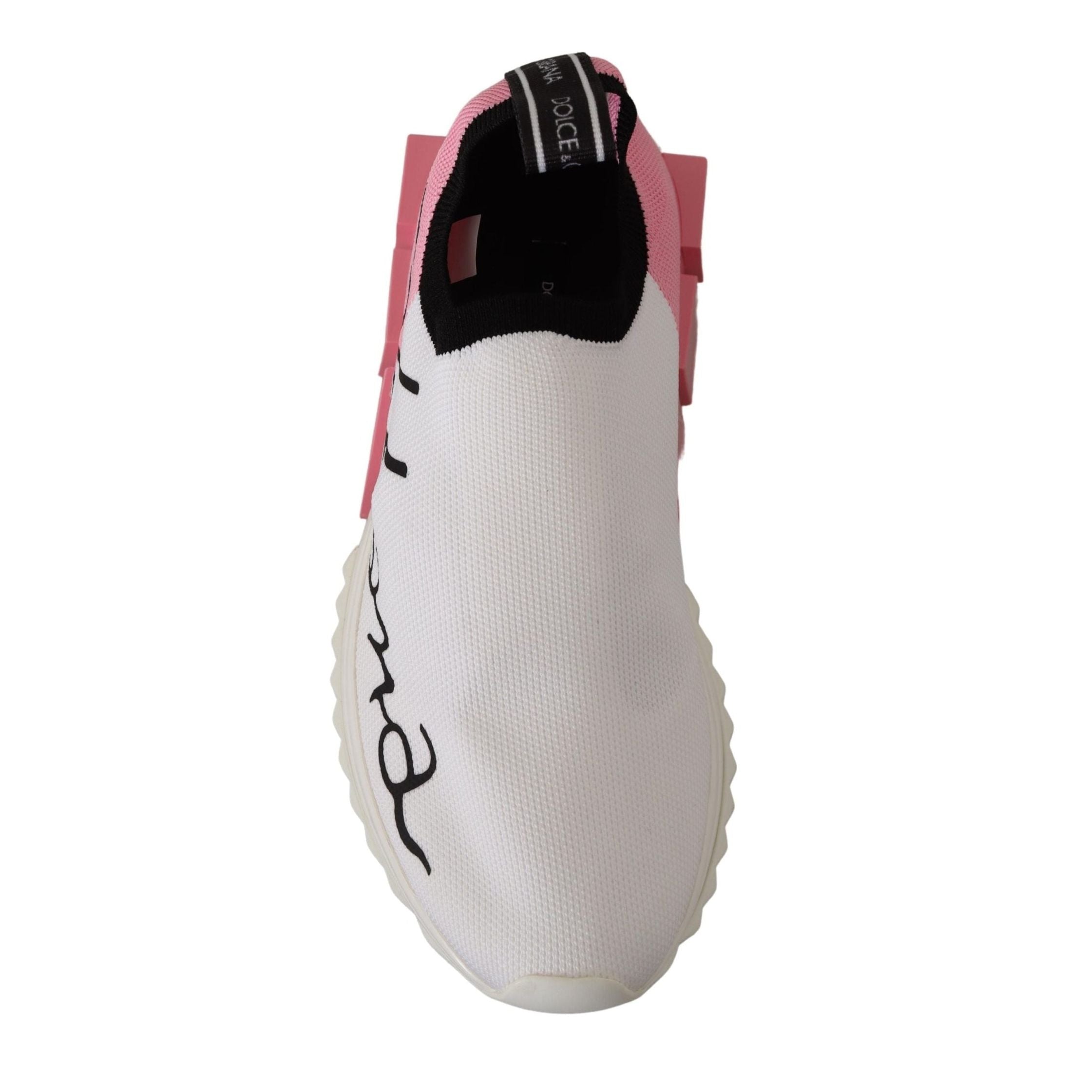 Elegant Sorrento Slip-On Sneakers in White & Pink