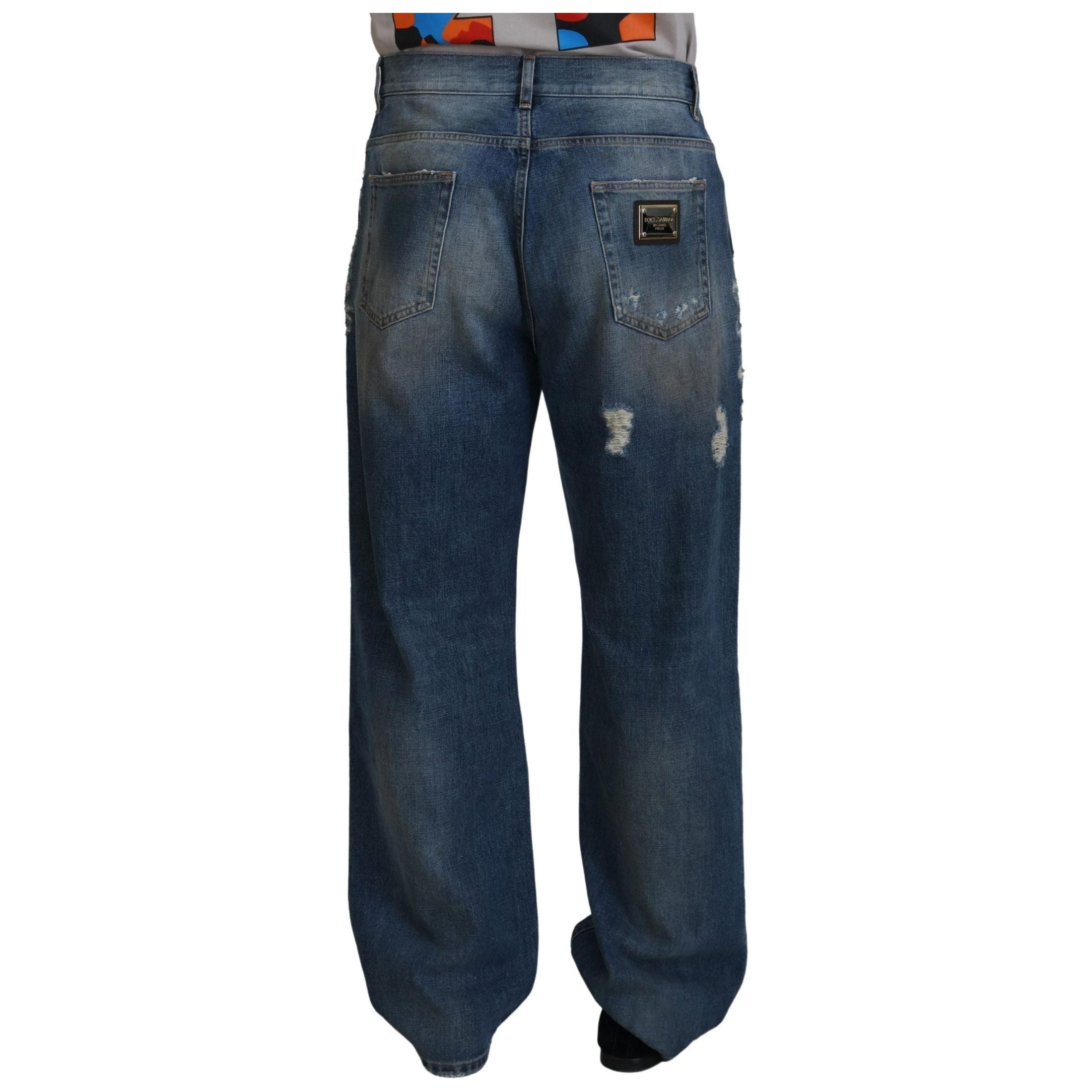 Stunning Tattered Denim Italian Jeans