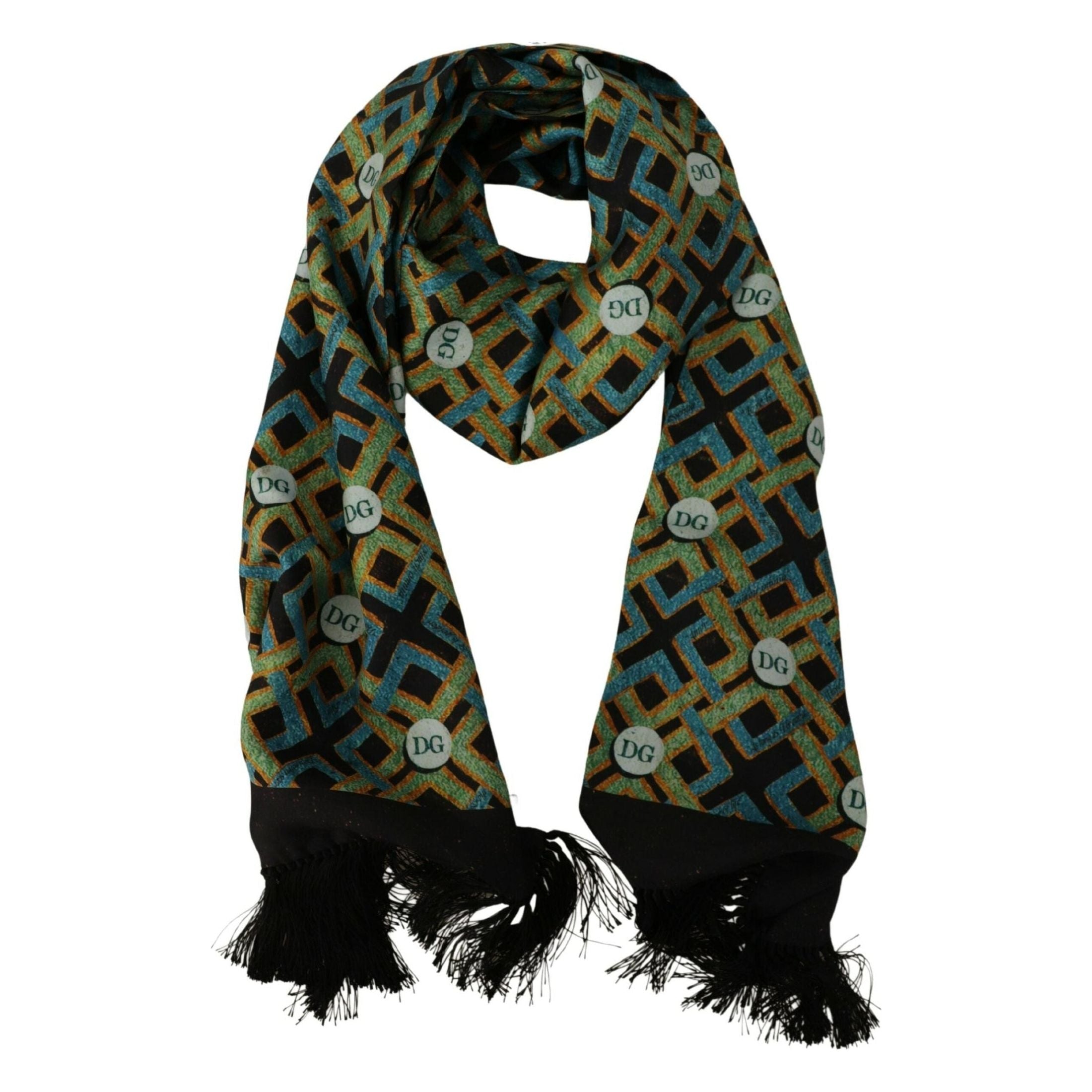 Elegant Multicolor Silk Men's Scarf