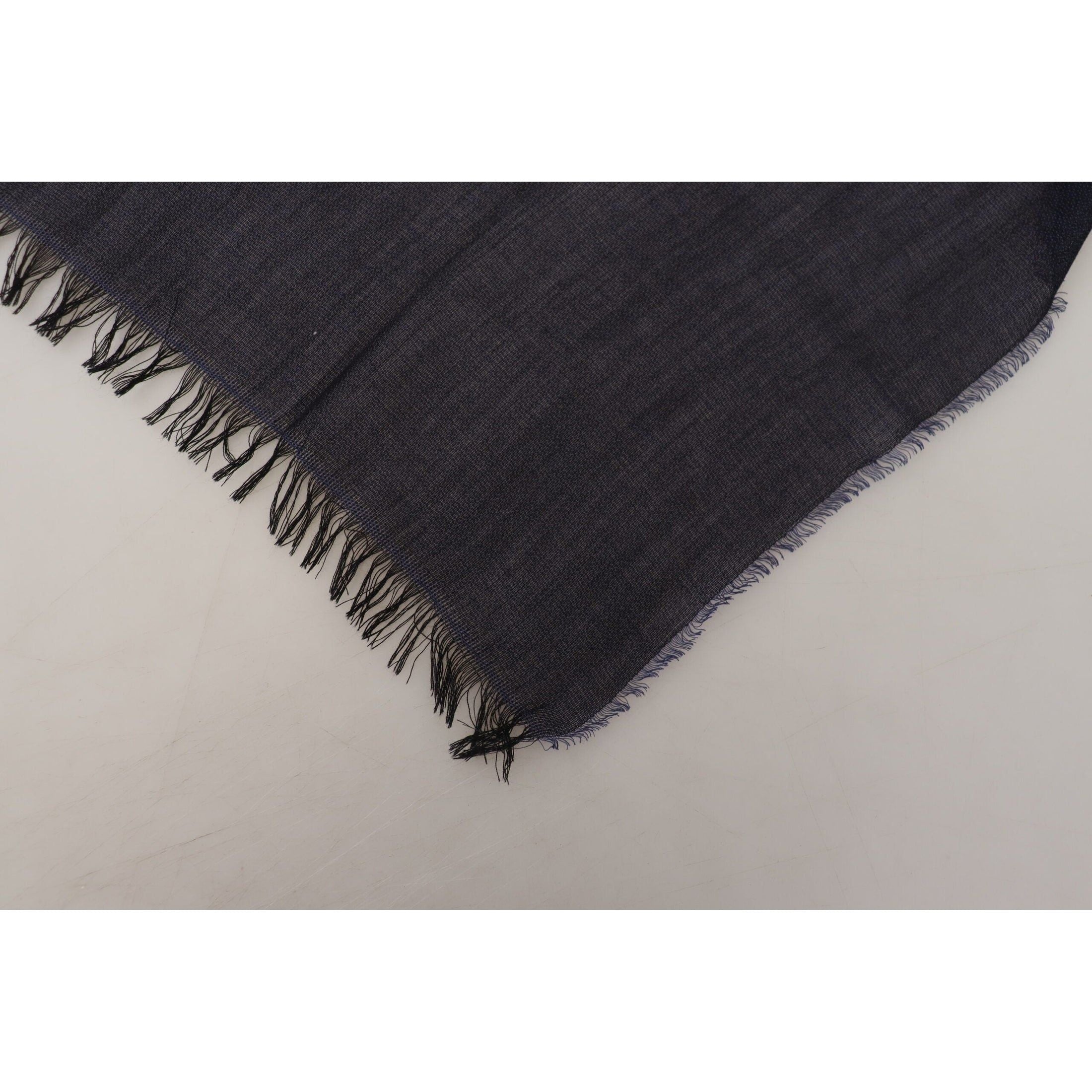 Elegant Fringed Wool Blend Scarf