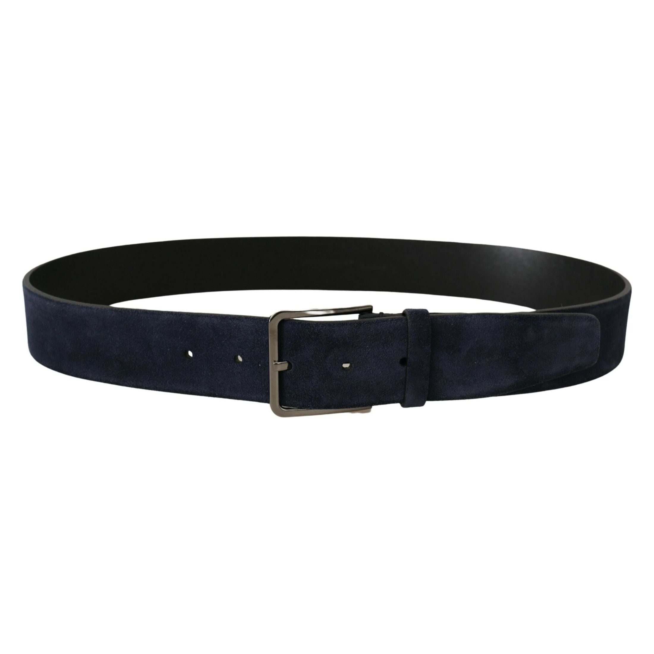 Navy Elegance Velvet Leather Belt