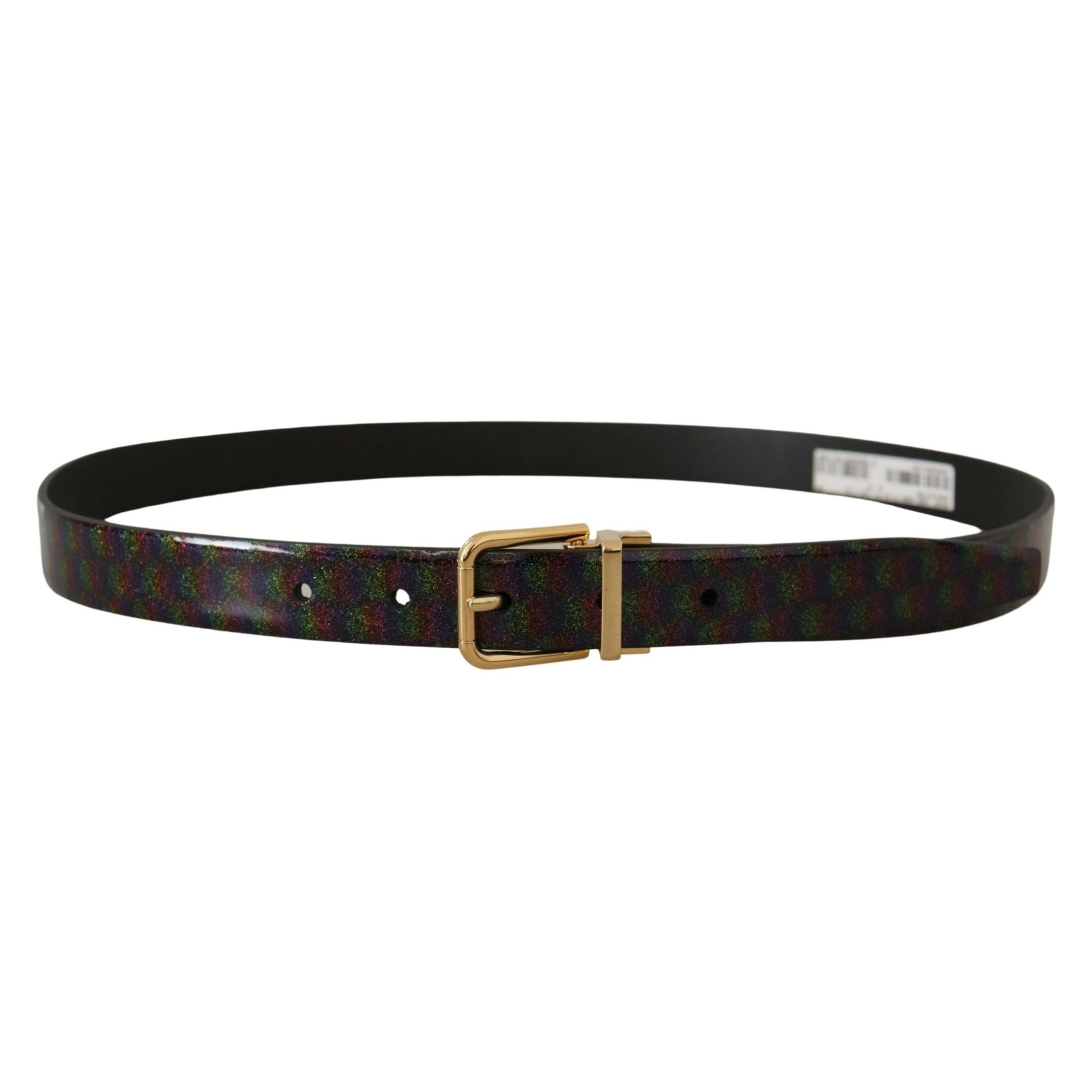 Elegant Vernice Leather Belt with Silver Buckle