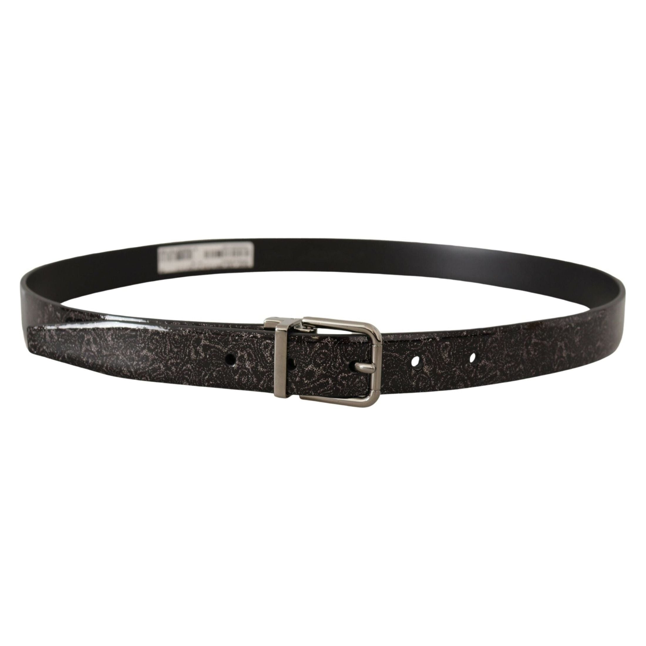 Sleek Grosgrain Leather Belt with Metal Buckle