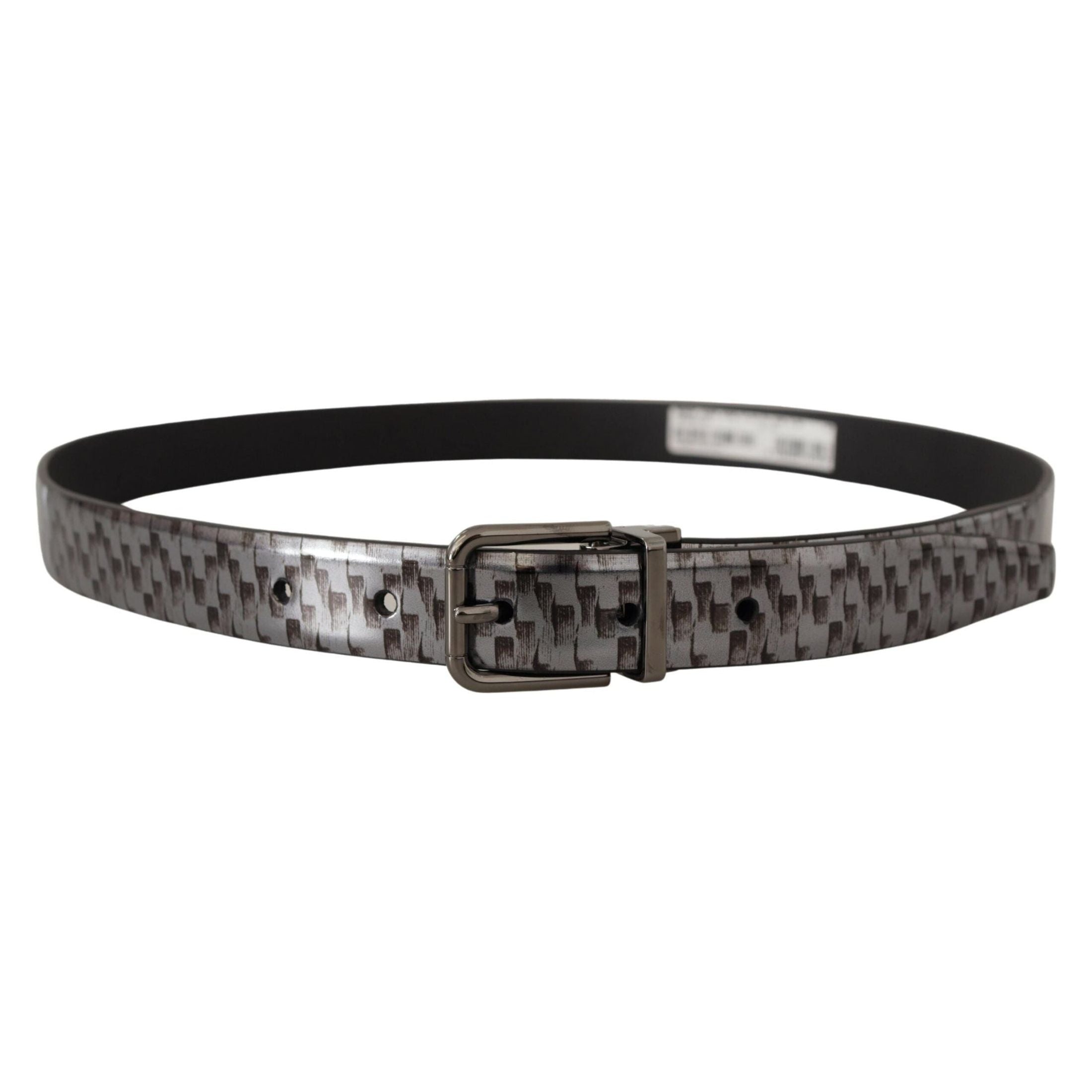 Sleek Italian Leather Belt in Sophisticated Gray