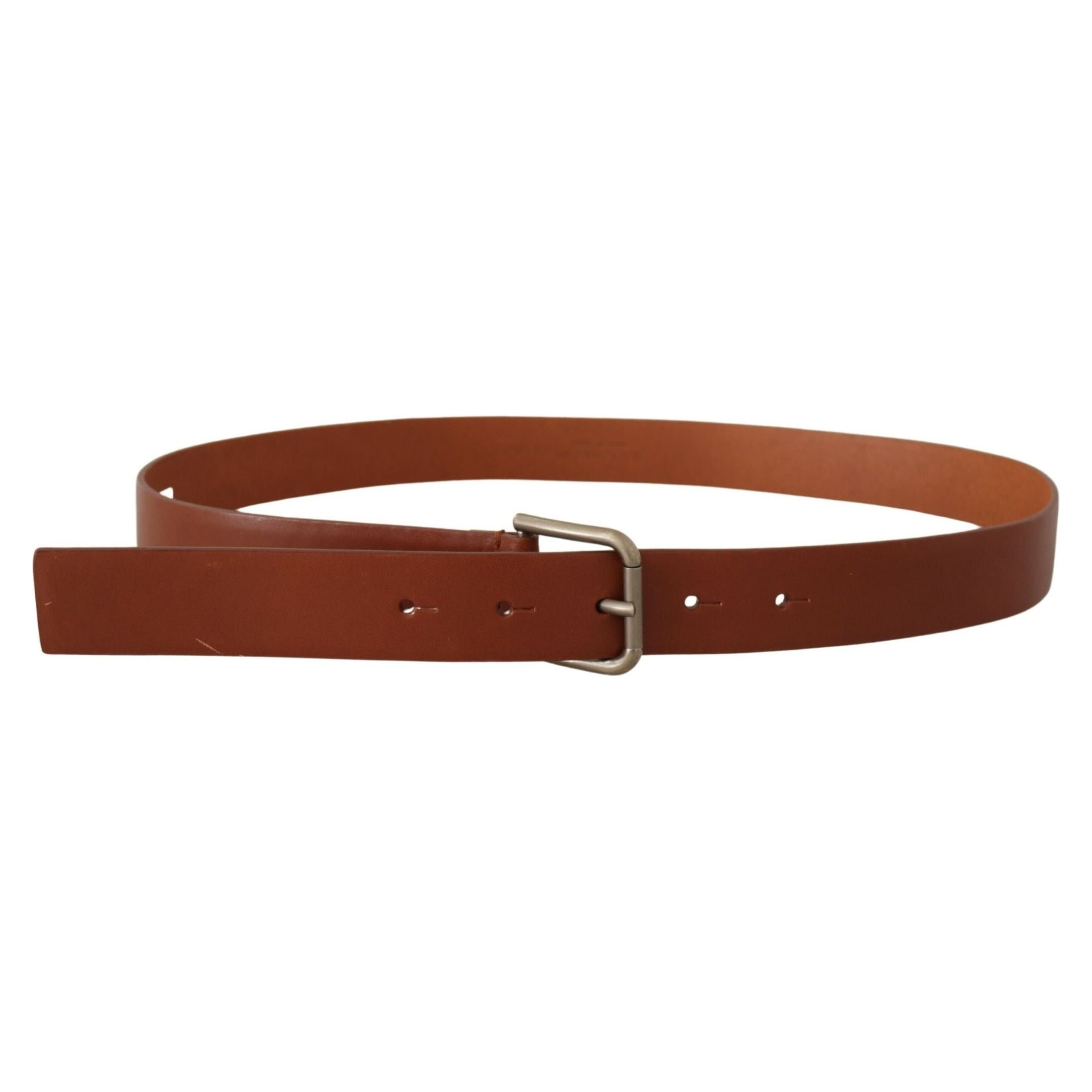 Elegant Leather Belt with Metal Buckle