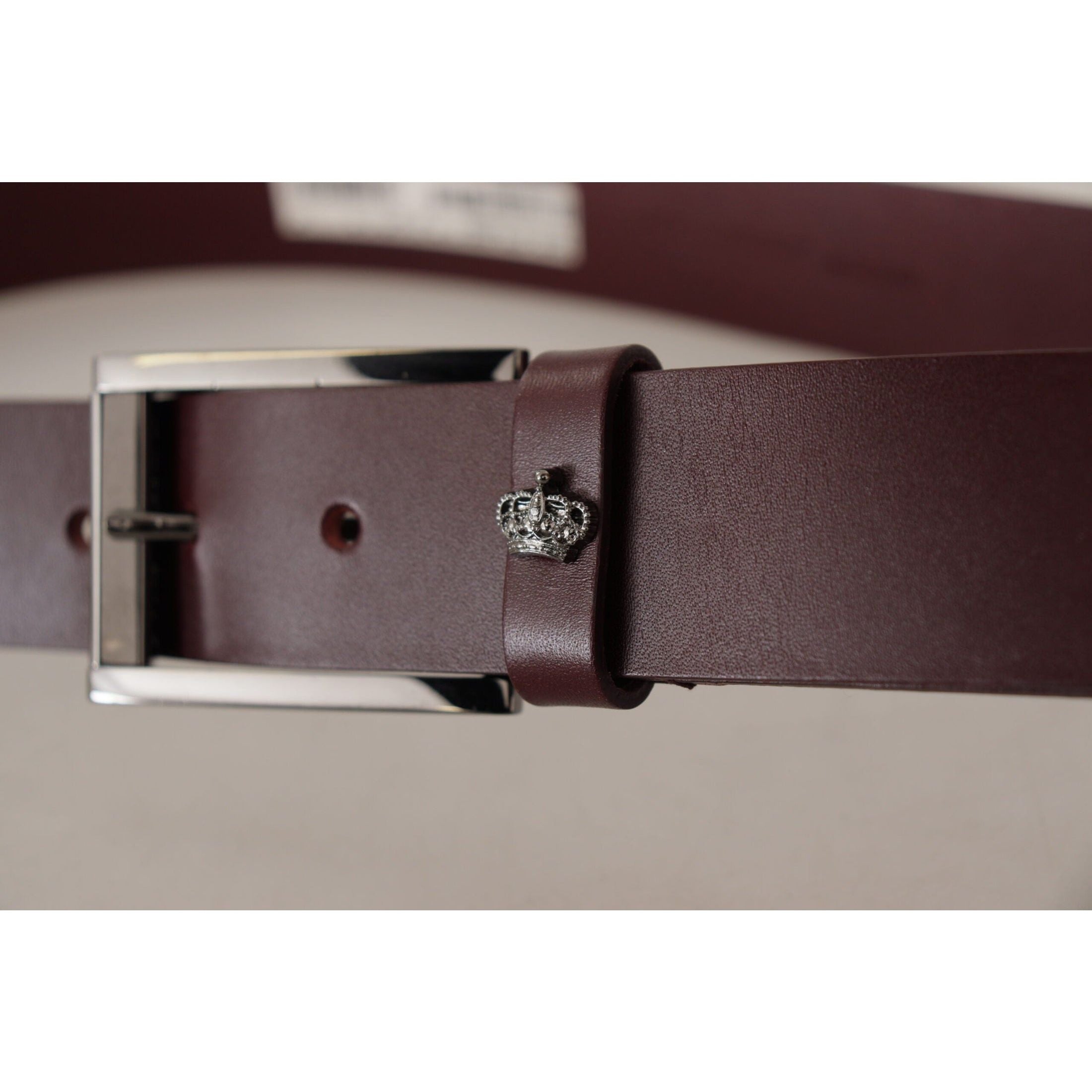 Elegant Brown Leather Designer Belt