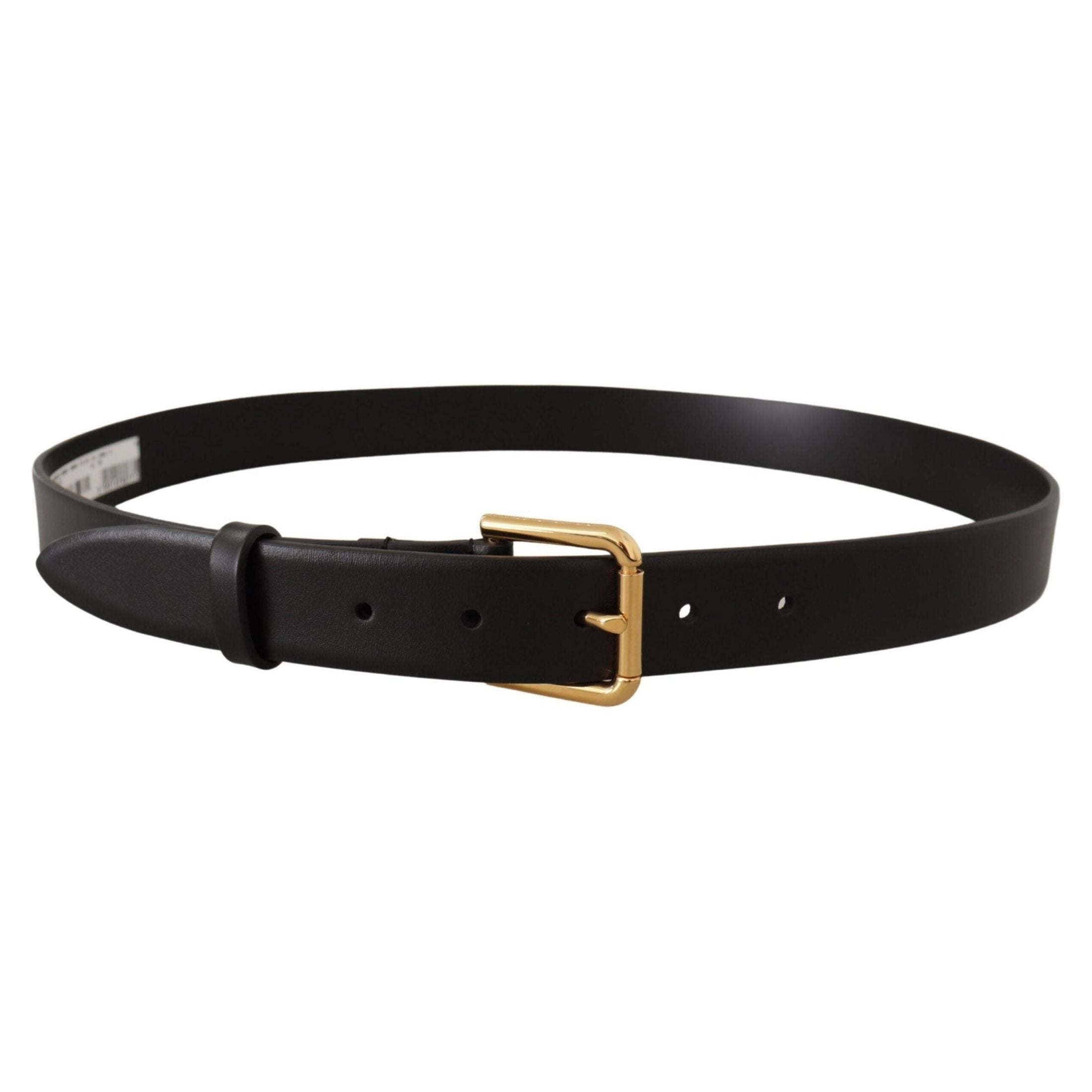 Elegant Leather Belt with Metal Buckle