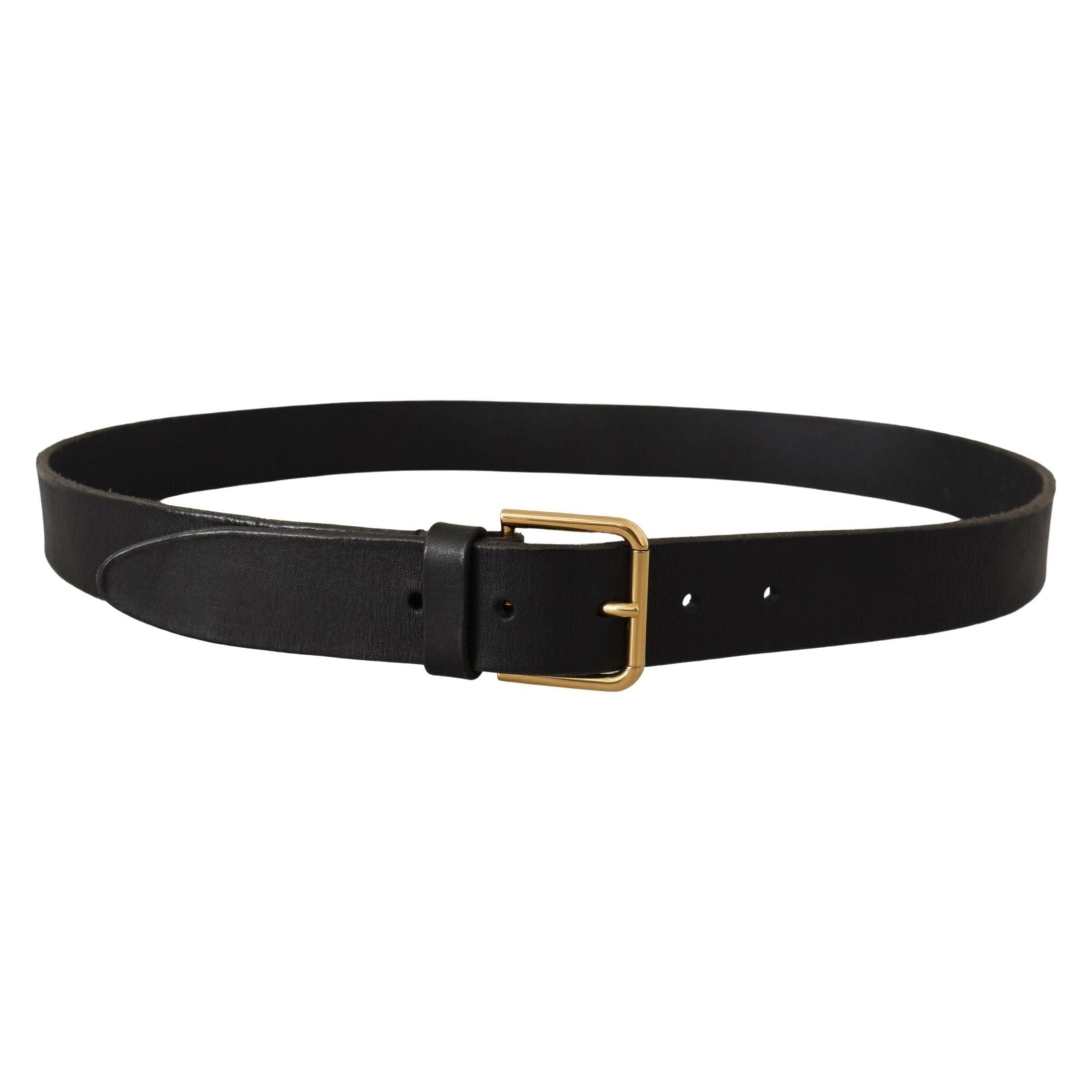 Elegant Leather Belt with Metal Buckle