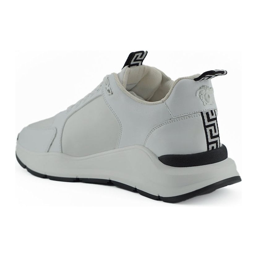 Sleek White Calf Leather Sneakers