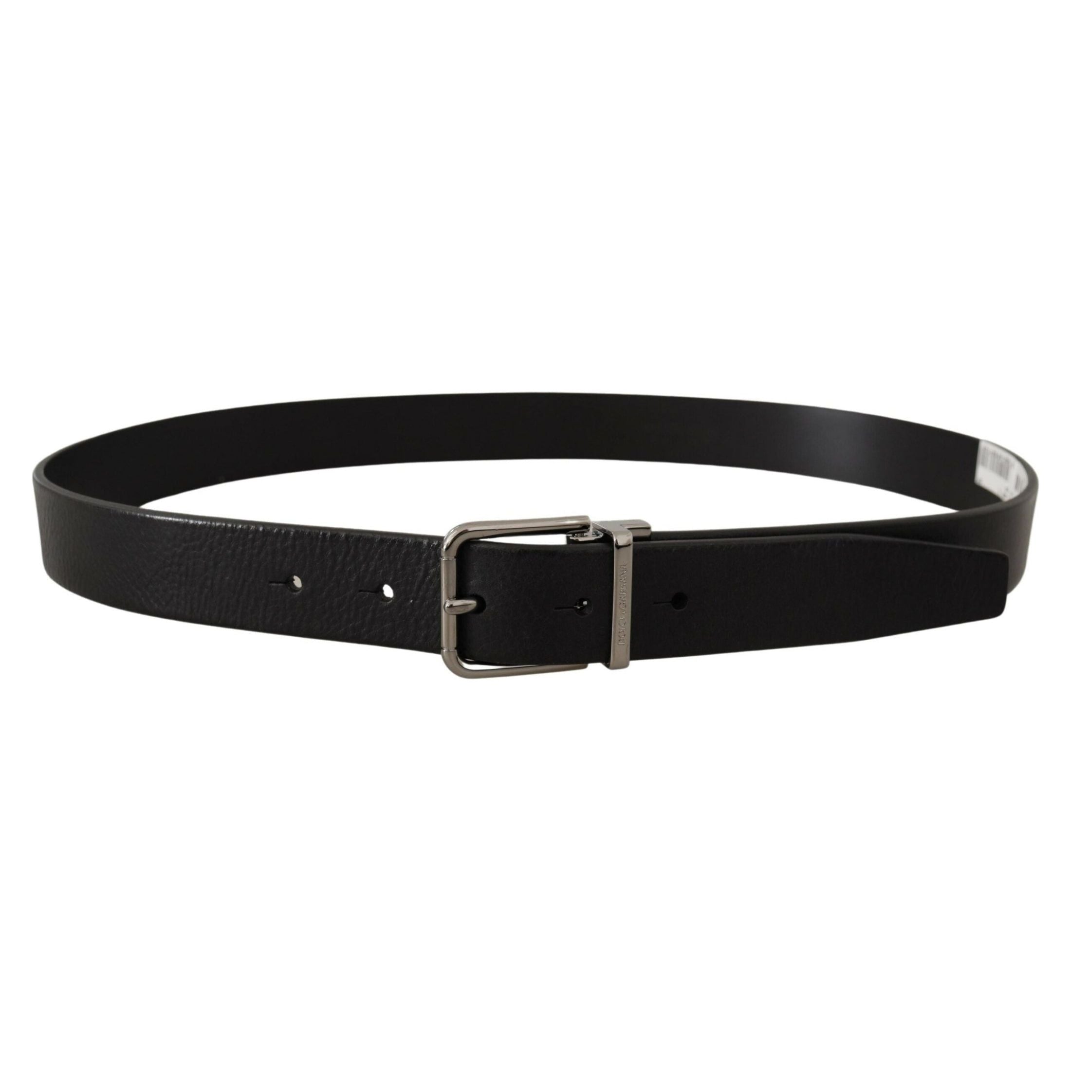 Elegant Black Leather Belt