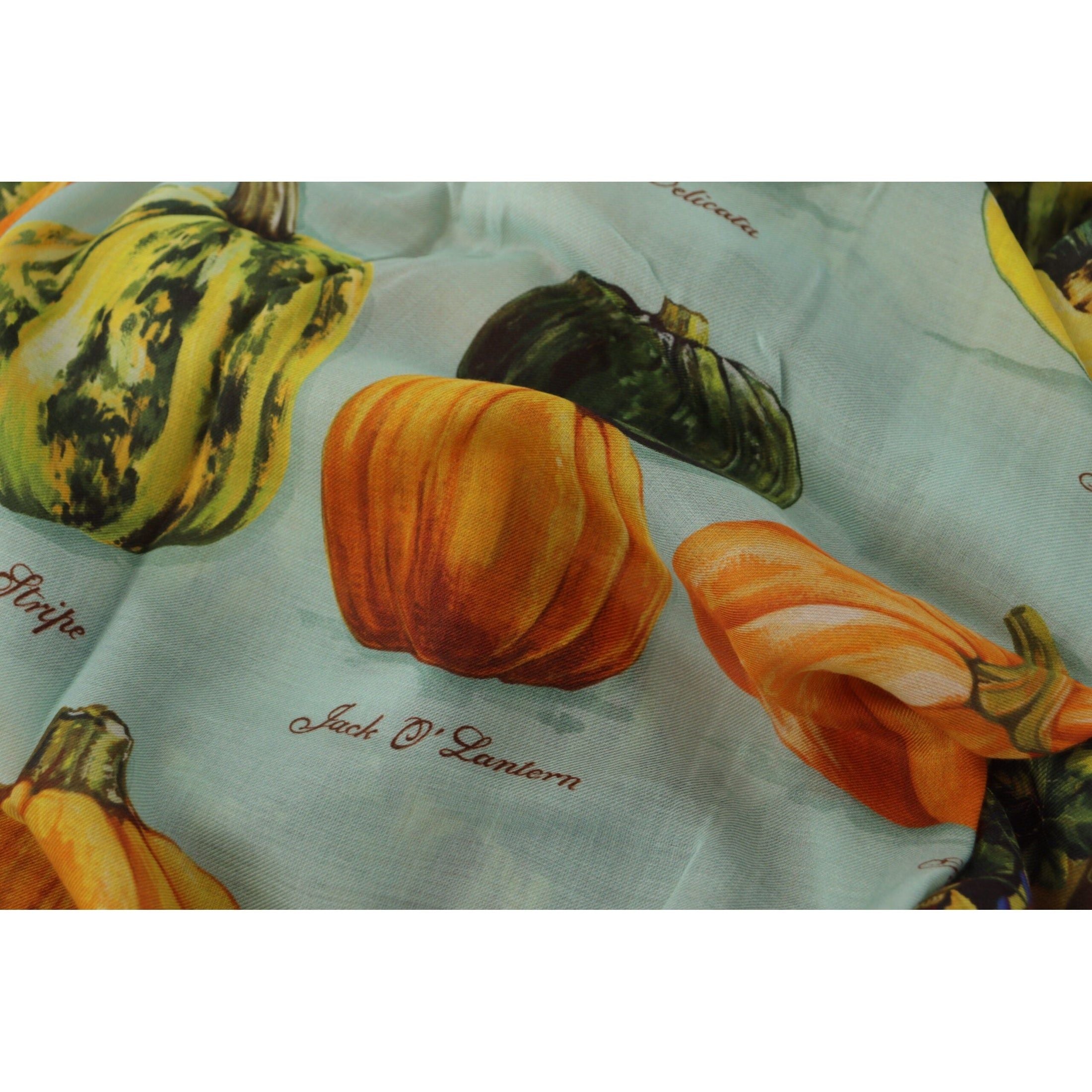 Vegetable Print Silk Blend Scarf