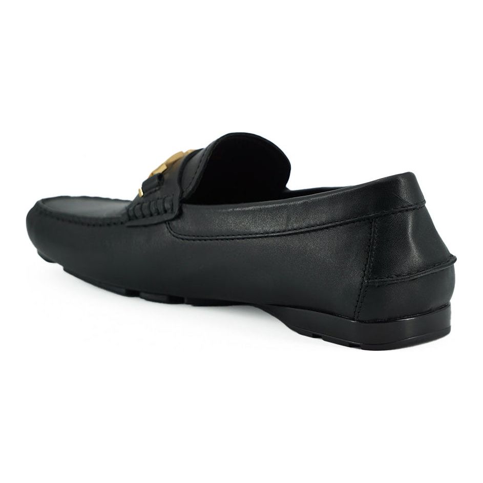 Elegant Black Calf Leather Men's Loafers