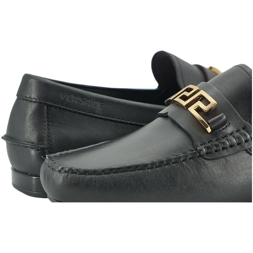 Elegant Black Calf Leather Men's Loafers