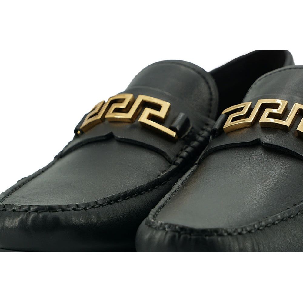 Elegant Black Calf Leather Men's Loafers