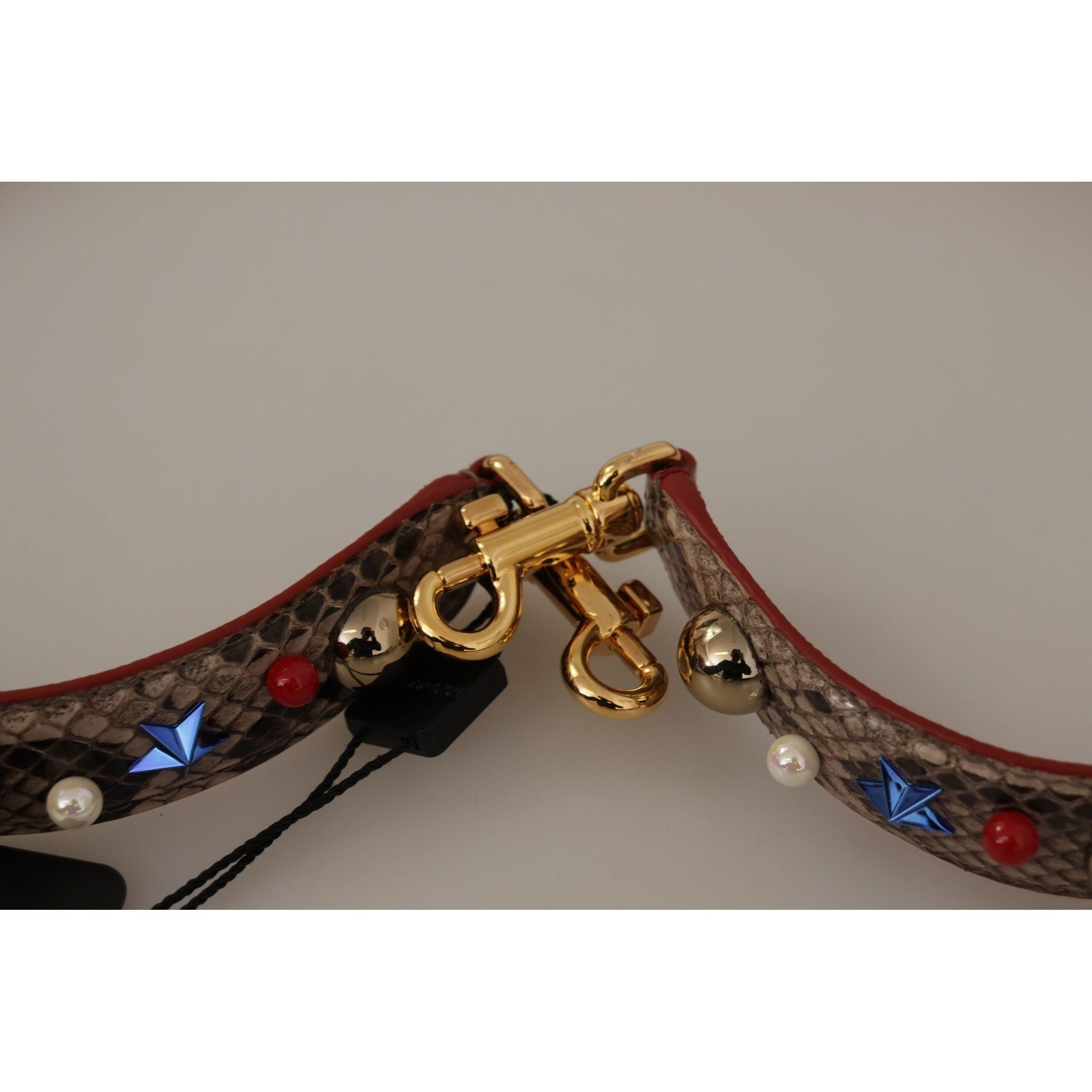 Elegant Python Leather Shoulder Strap