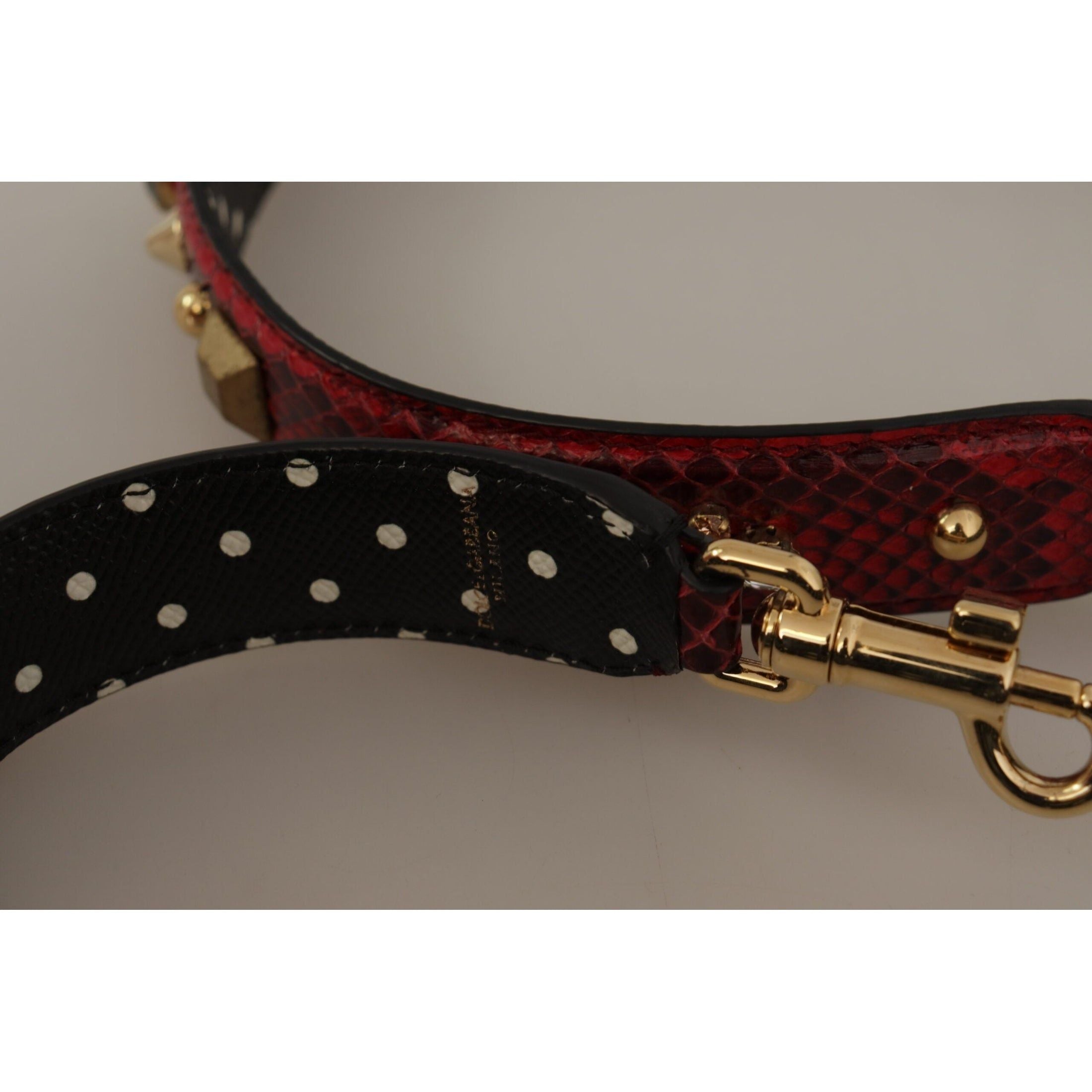 Red Python Leather Shoulder Bag Strap