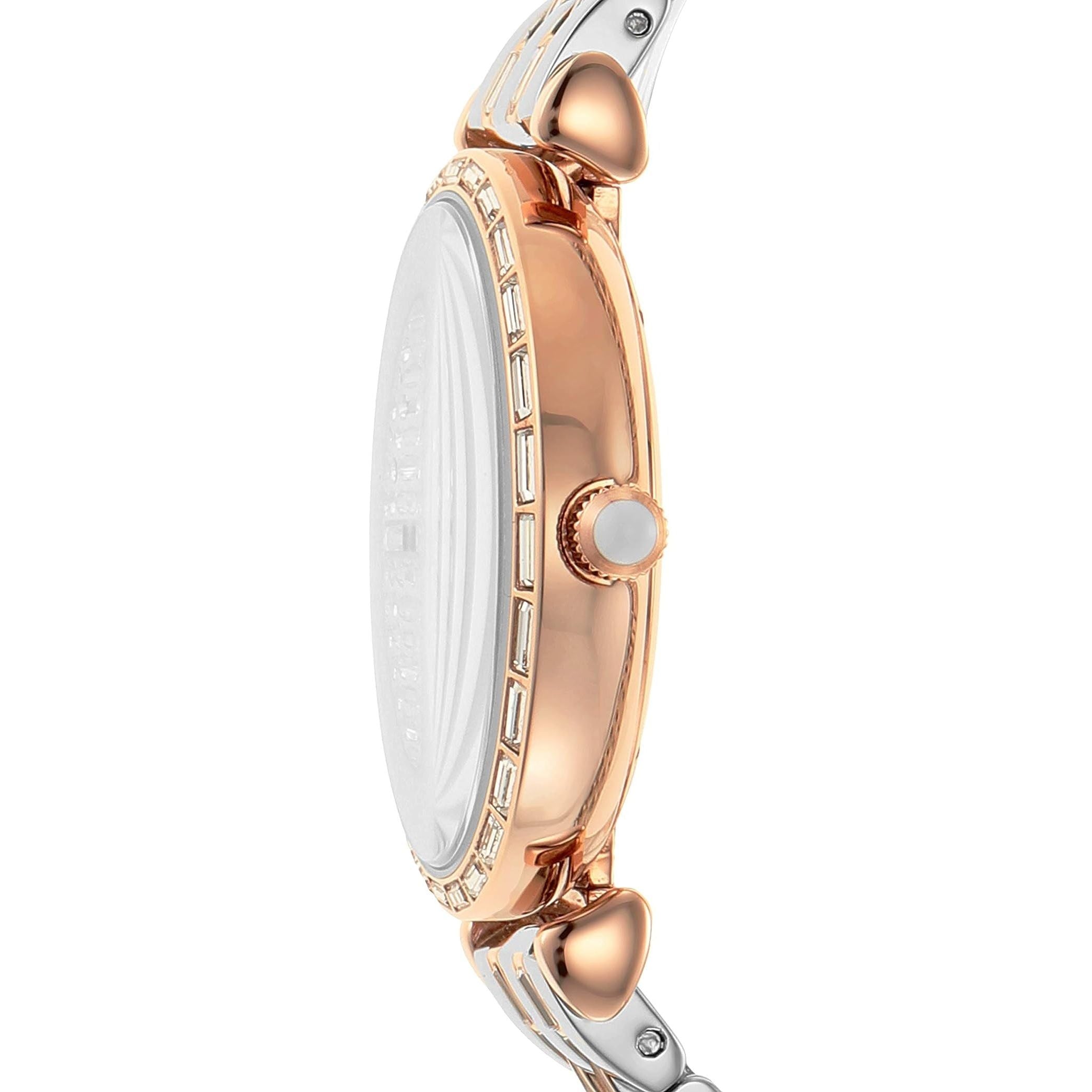 Elegant Two-Tone Crystal Pave Watch