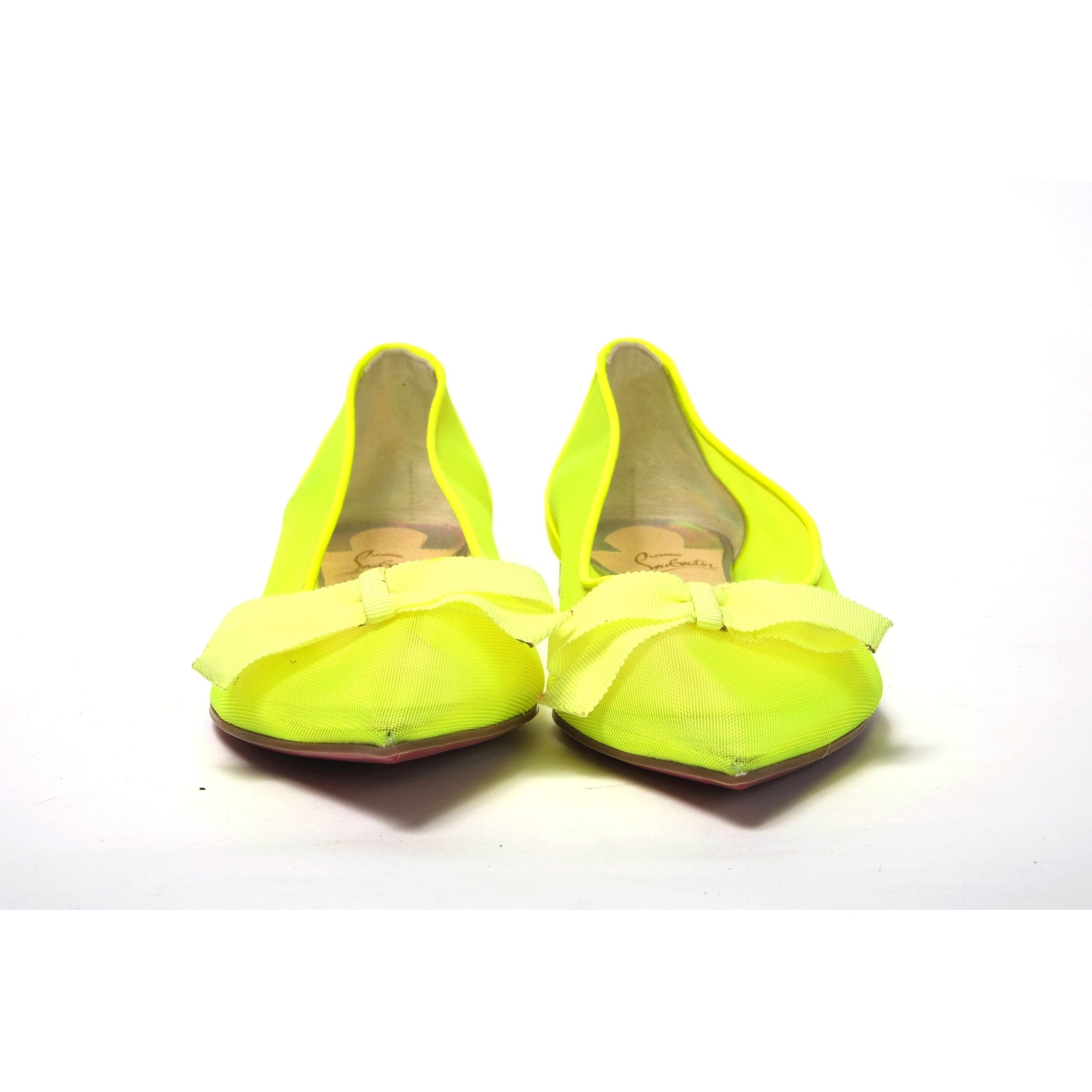 Fluro Yellow Flat Point Toe Shoe