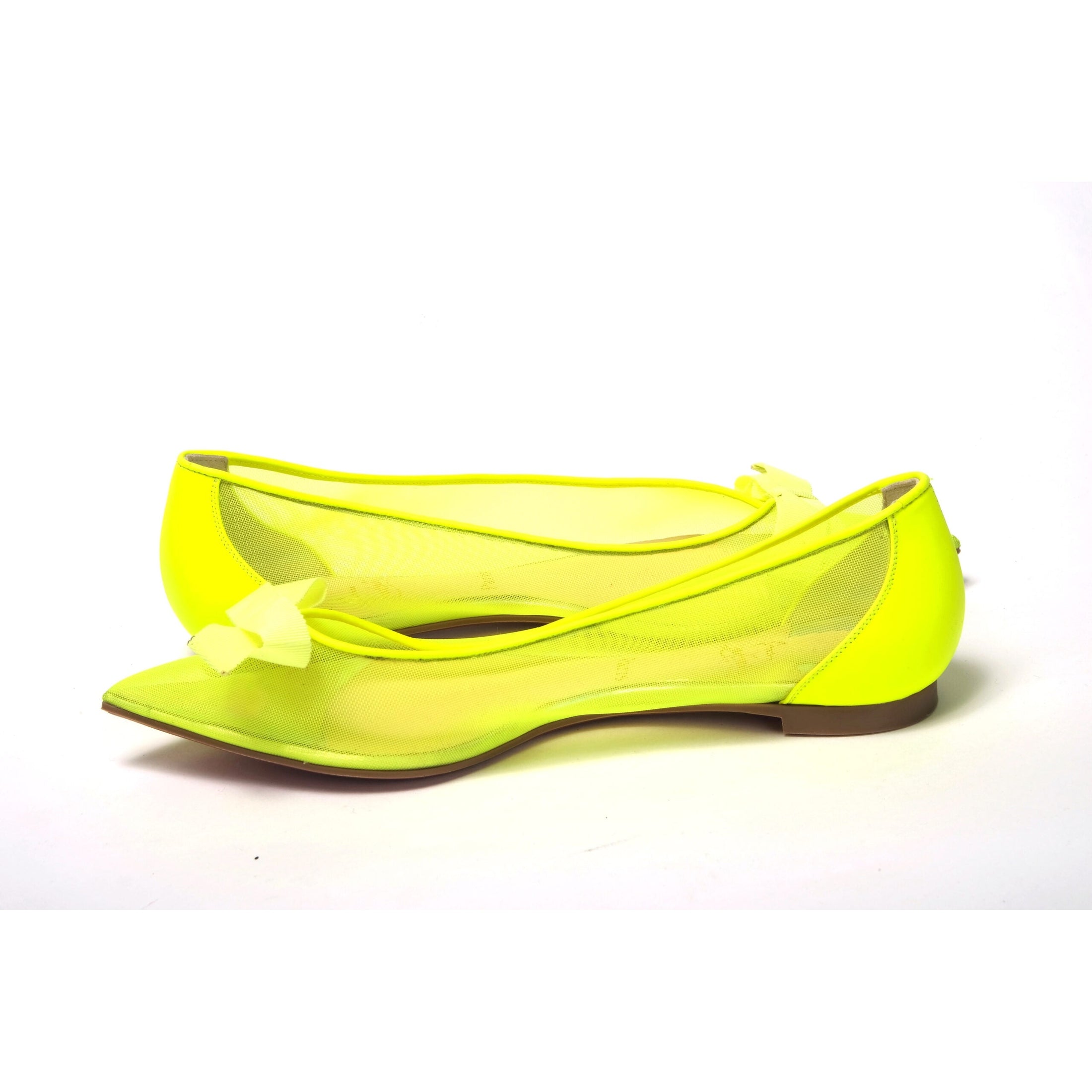 Fluro Yellow Flat Point Toe Shoe