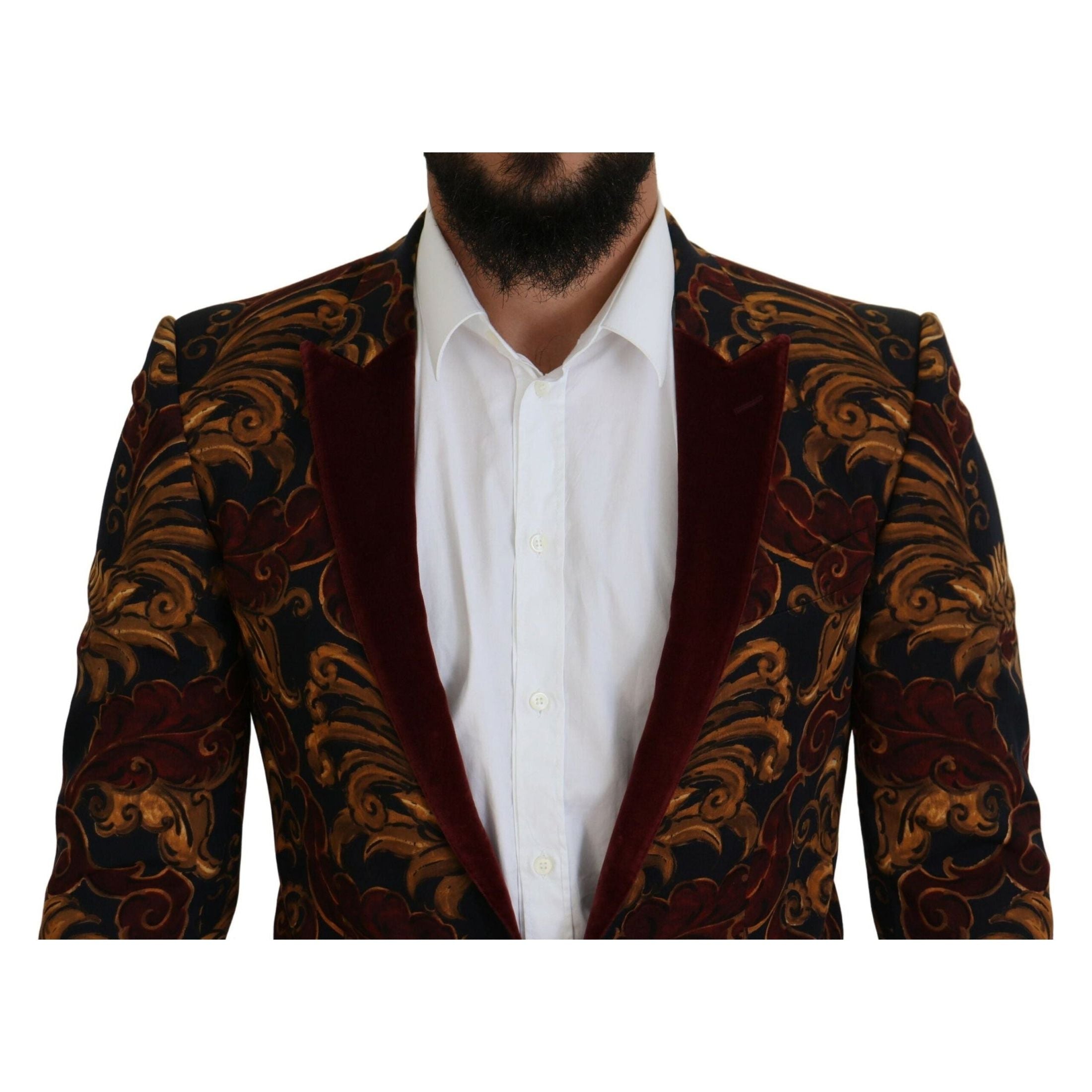 Elegant Multicolor Wool Blend Blazer