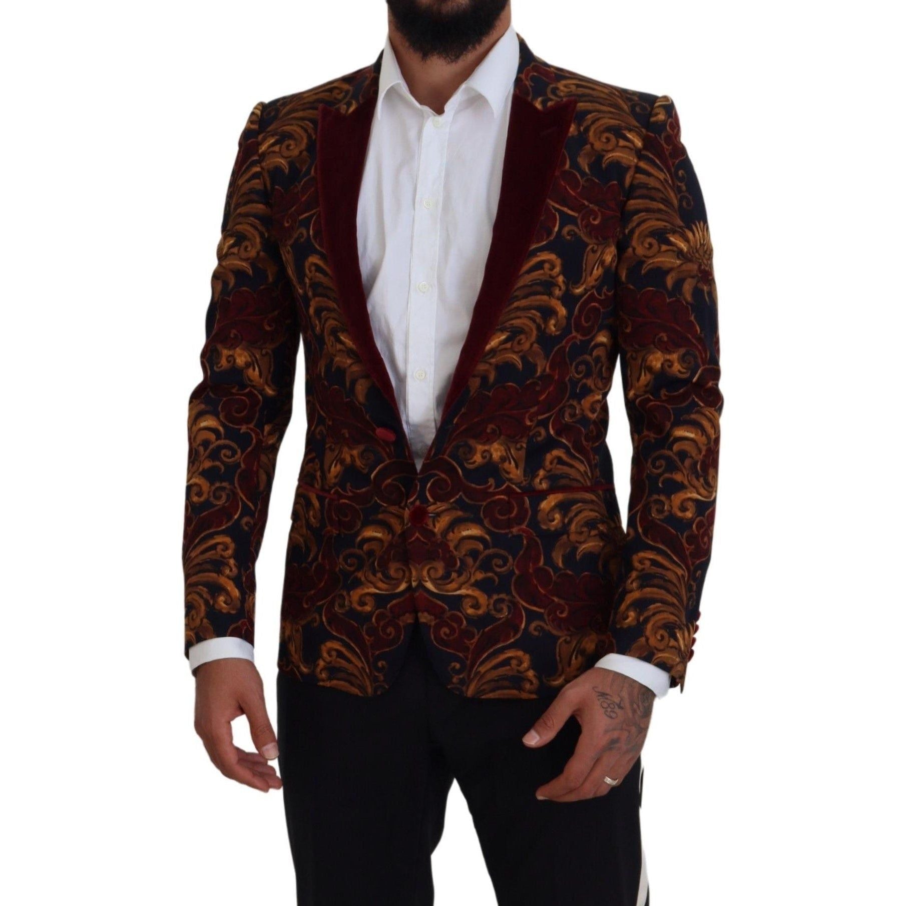 Elegant Multicolor Wool Blend Blazer