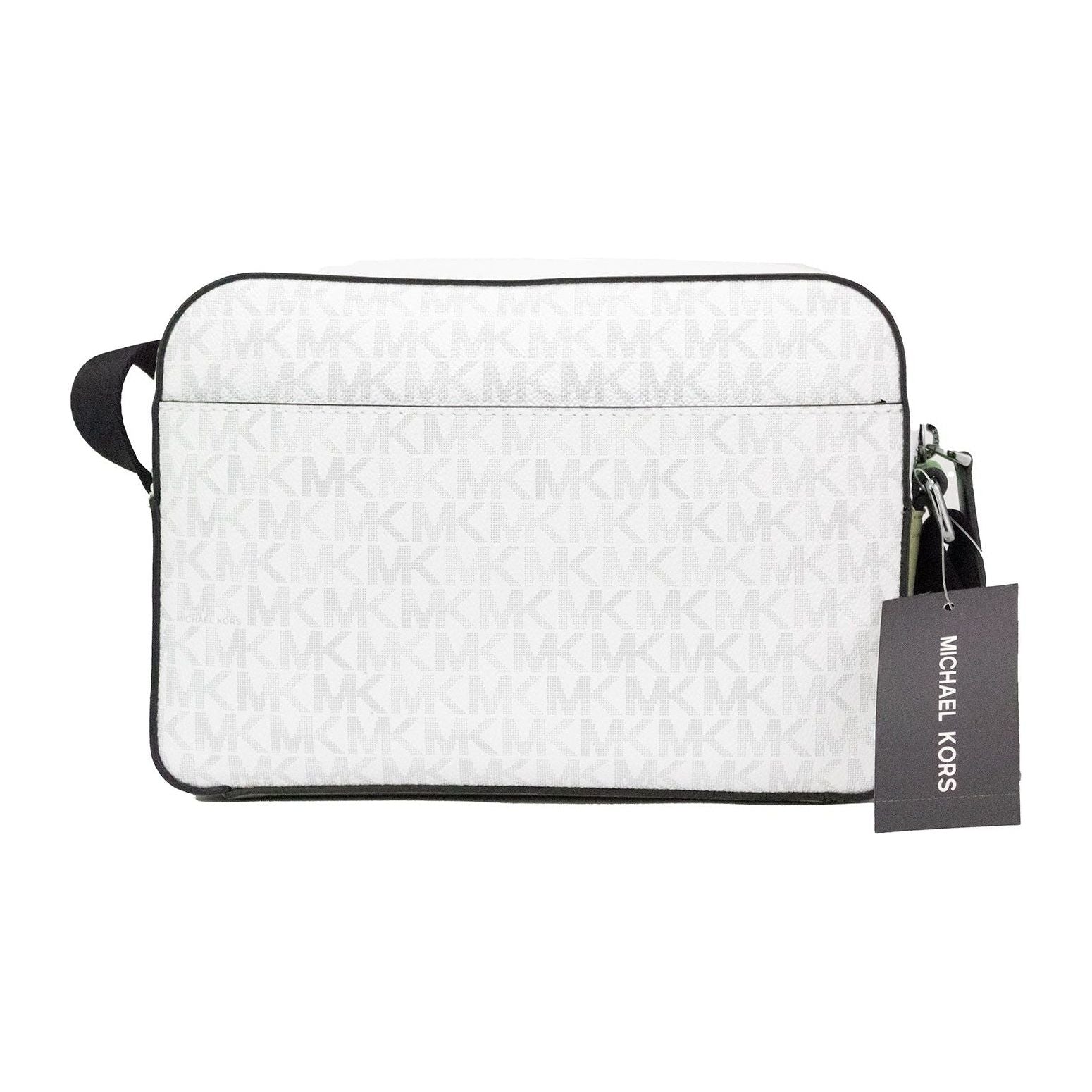 Cooper Small Bright White Palm Signature PVC Utility Crossbody Bag