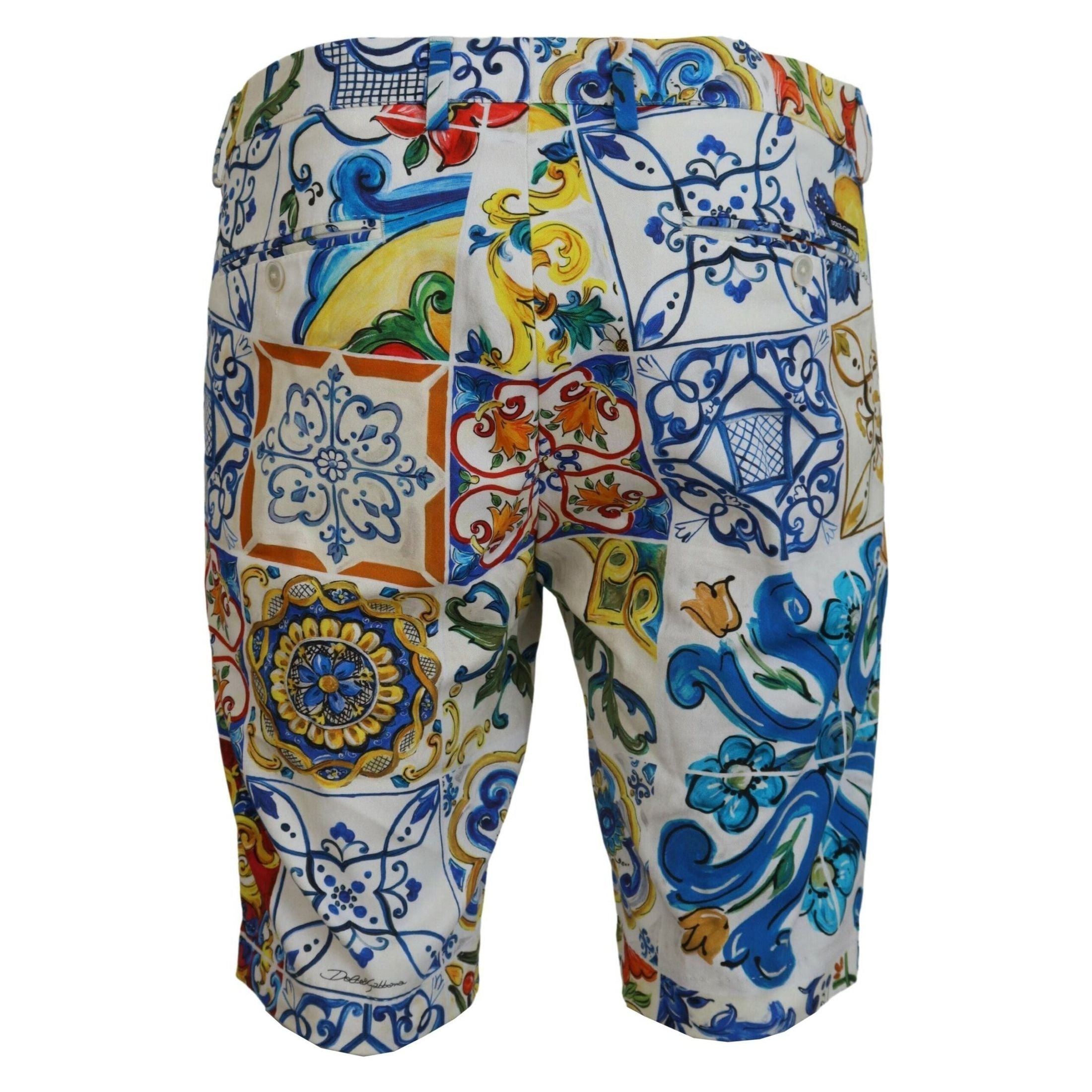 Majolica Print Casual Chinos Shorts