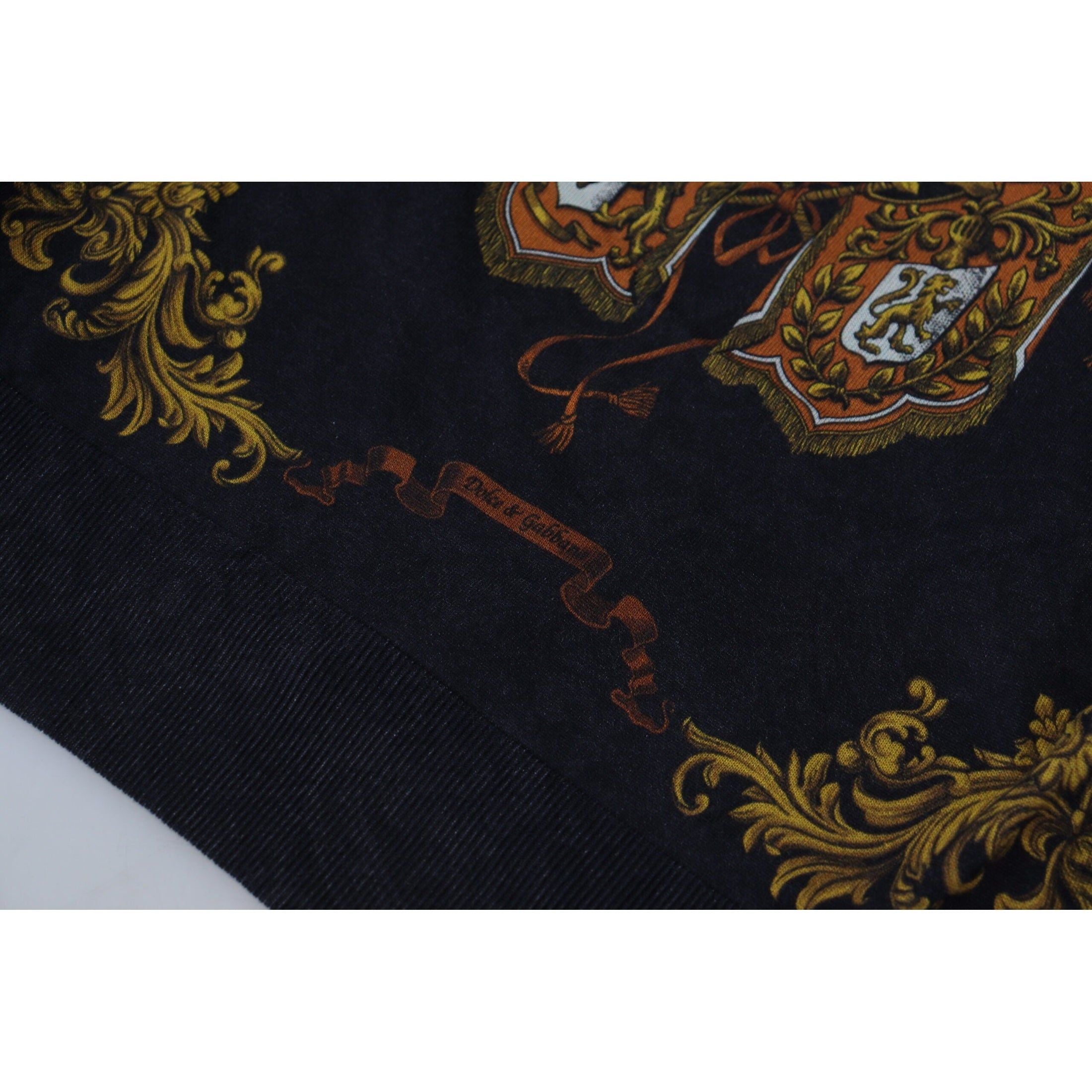 Baroque Medal Motive Silk Sweater