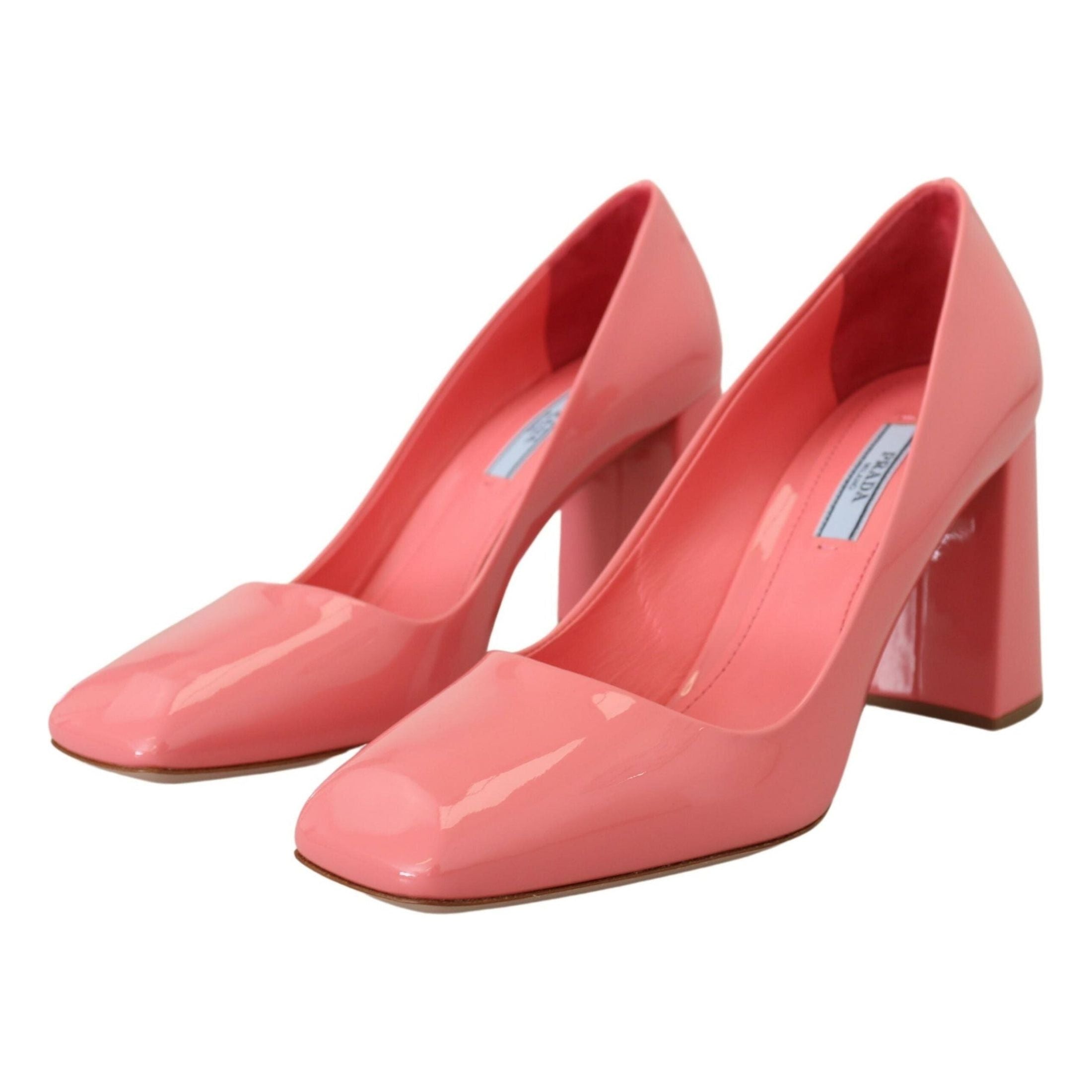 Elegant Square Toe Pink Heels