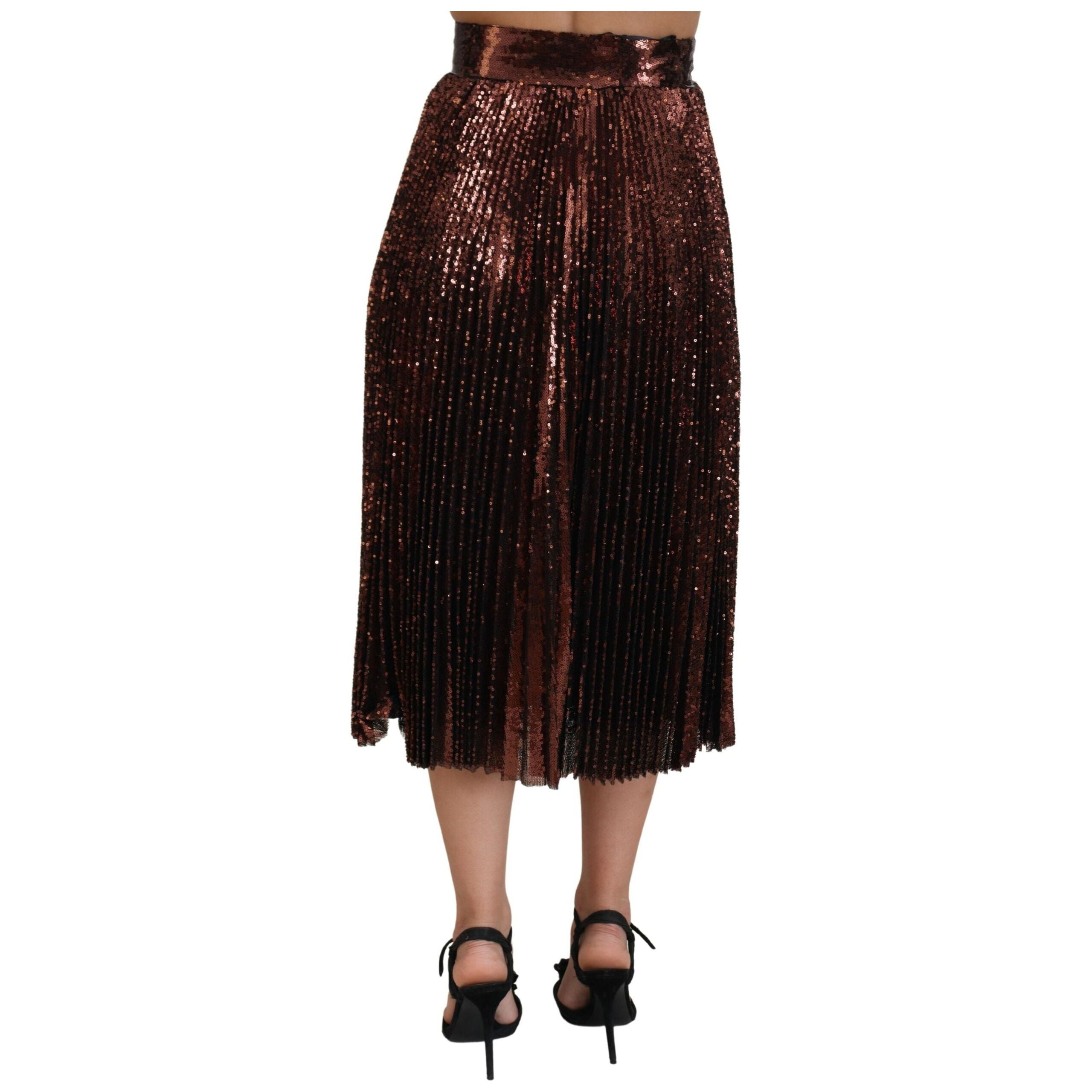 Elegant High Waist A-Line Midi Skirt