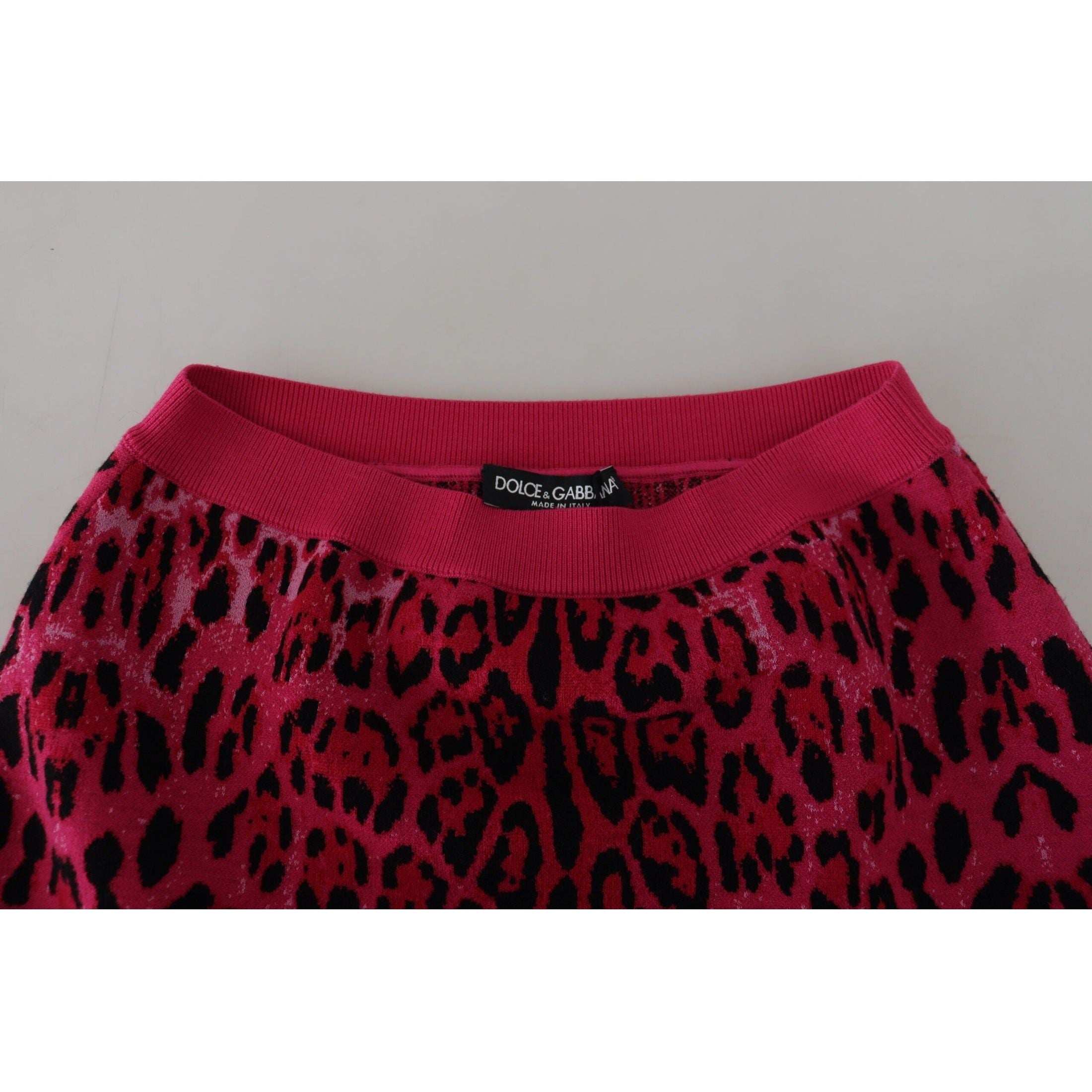 Chic High Waist Pink Leopard Mini Skirt