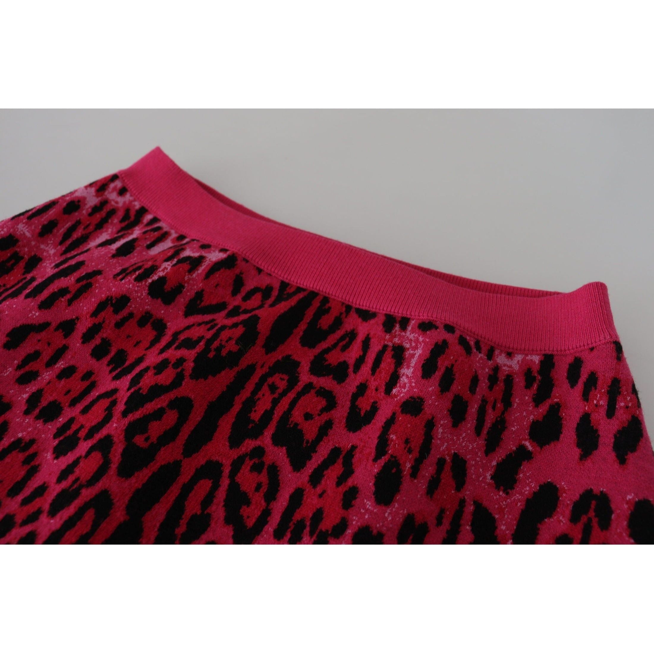 Chic High Waist Pink Leopard Mini Skirt