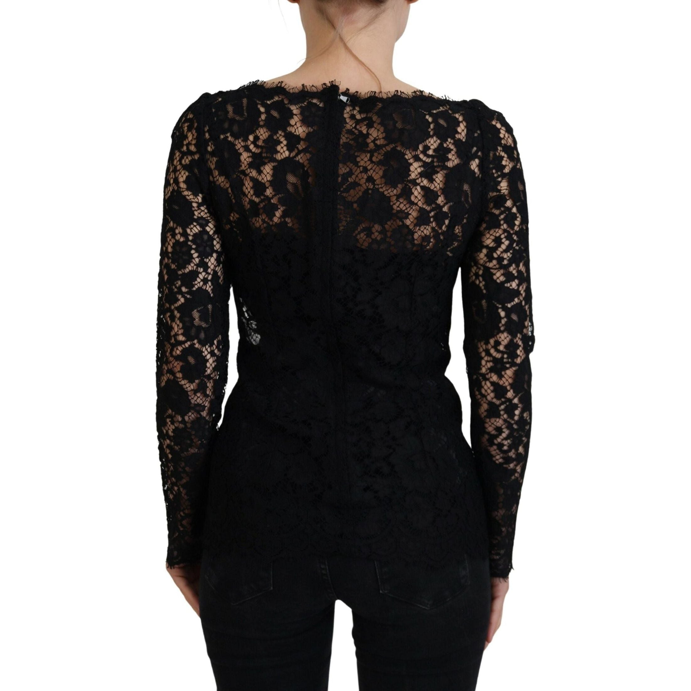 Elegant Floral Lace Long Sleeve Top