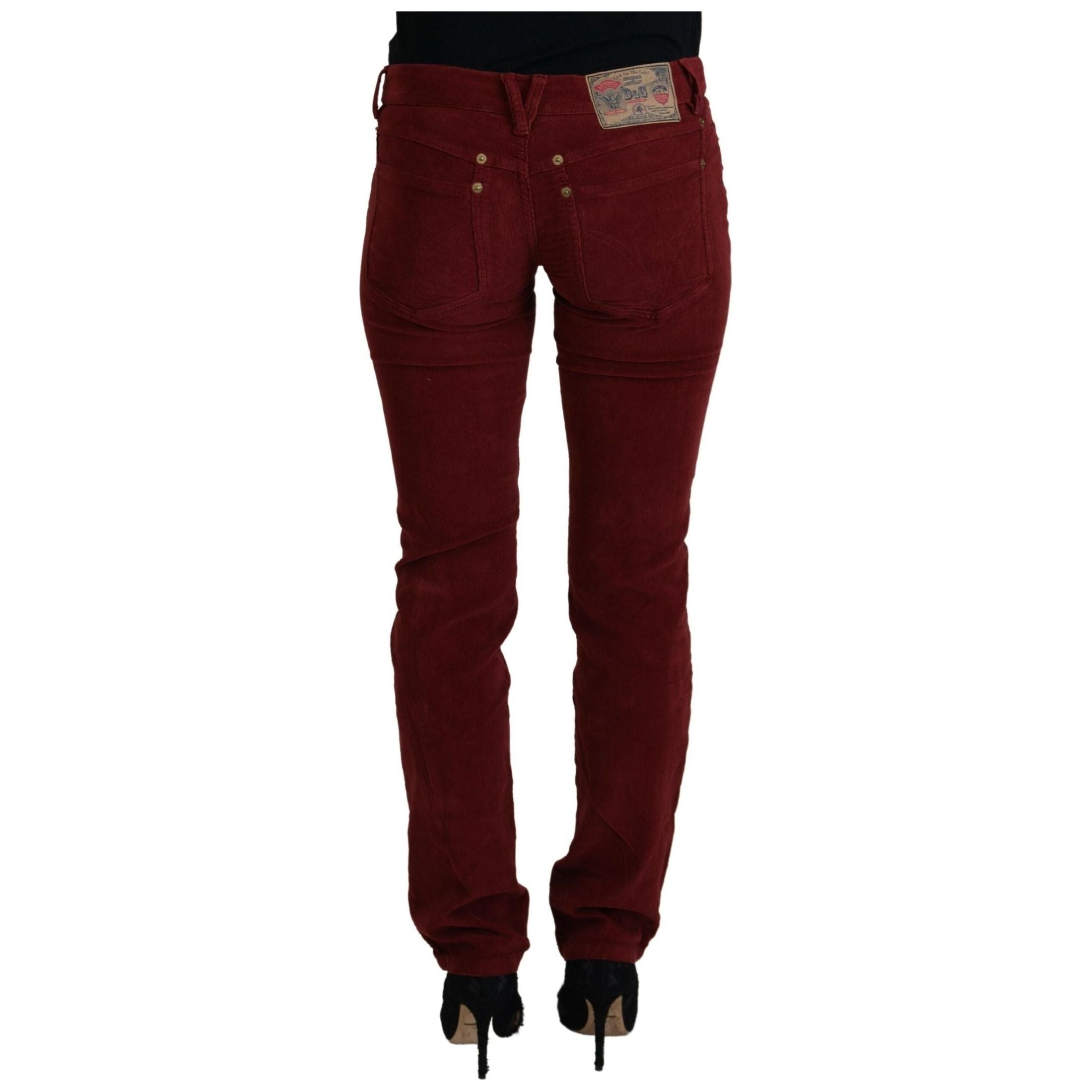 Chic Maroon Corduroy Pants