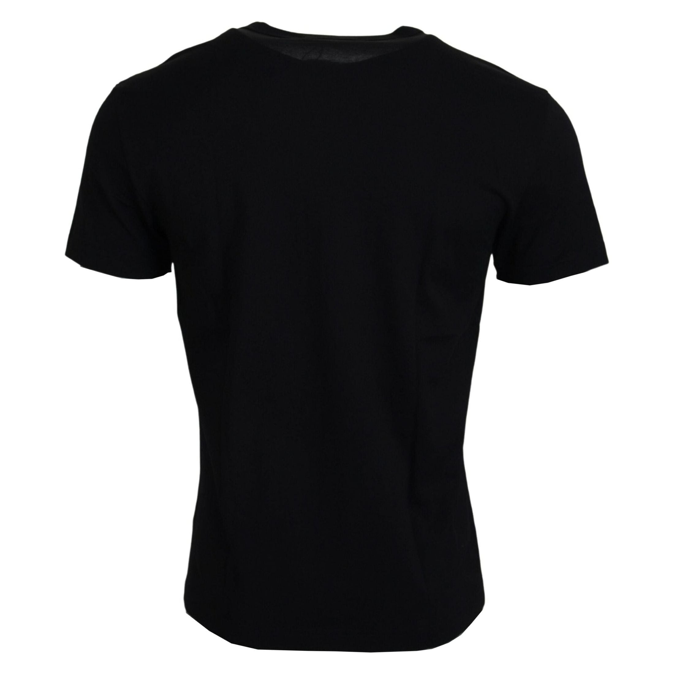 Chic Black Cotton Tee for the Modern Man